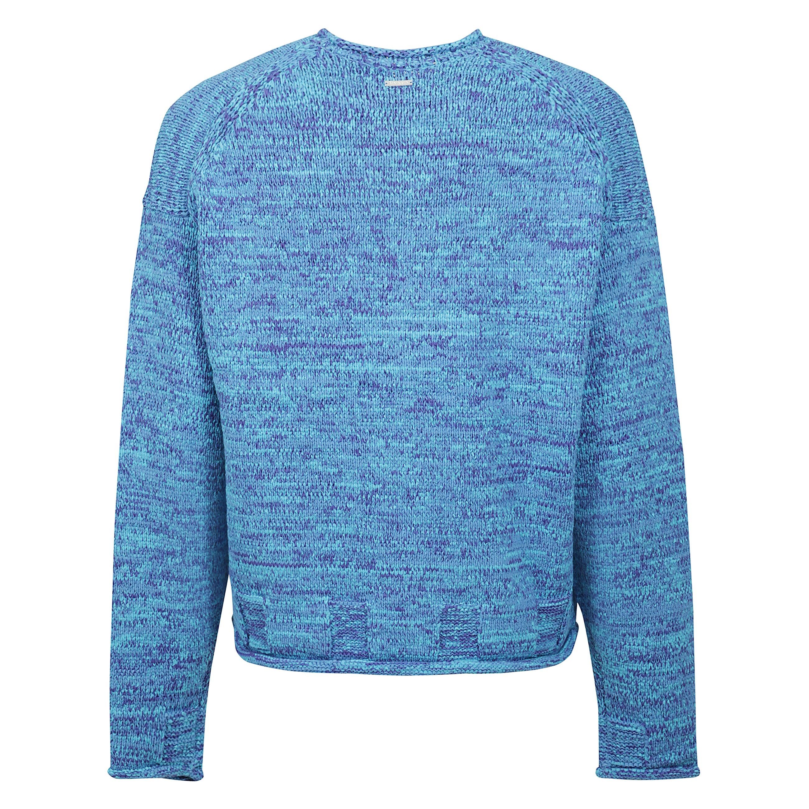 Space dye jumper pullover dalla silhouette rilassata con scollo rotondo con polsini arrotolati in jersey sulle maniche e sull'orlo.