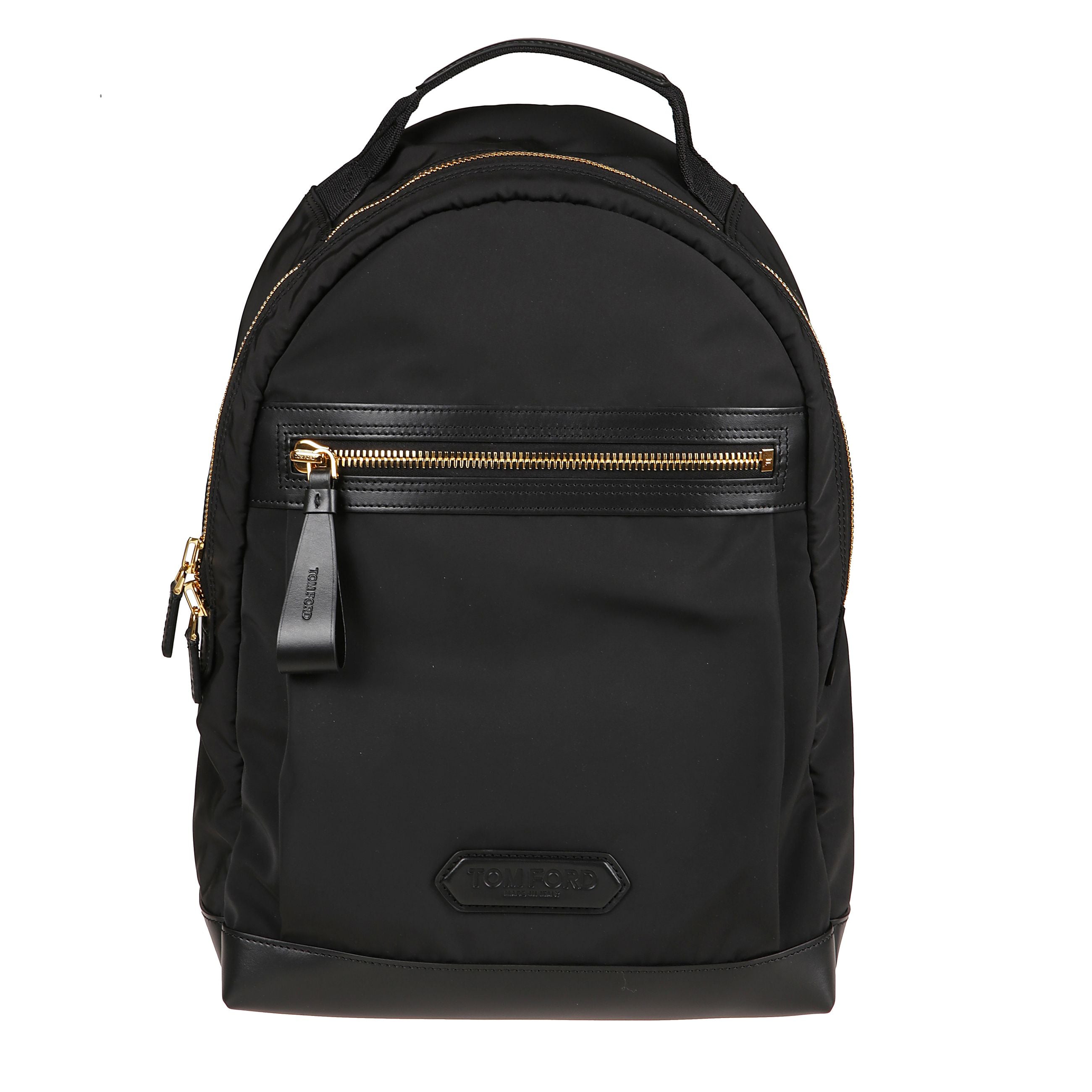 Zaino nero con chiusura zip a doppio cursore e due tracolle regolabili imbottite