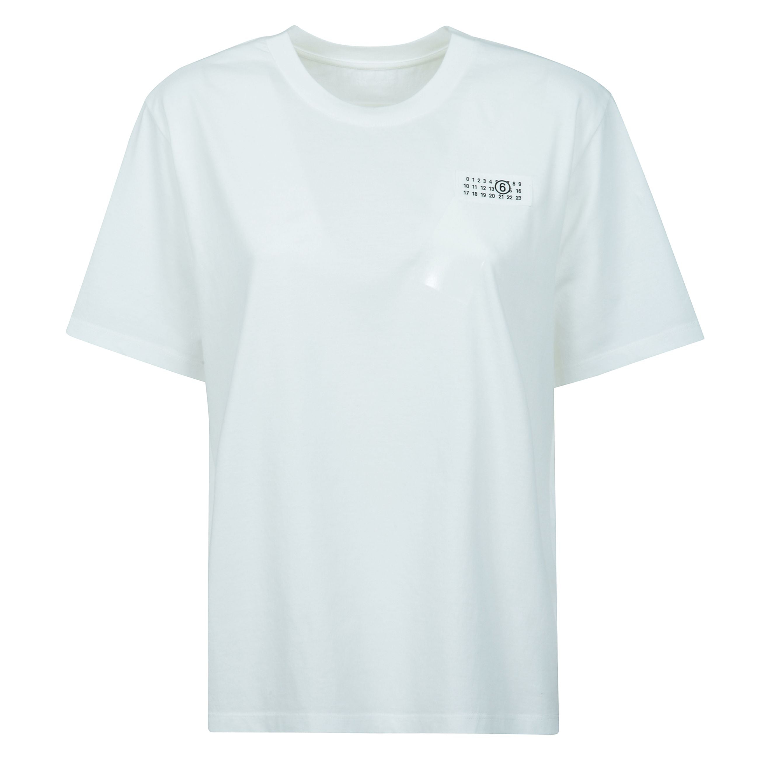 T-shirt a girocollo con motivo numeri in jersey morbido e con spalle scese.