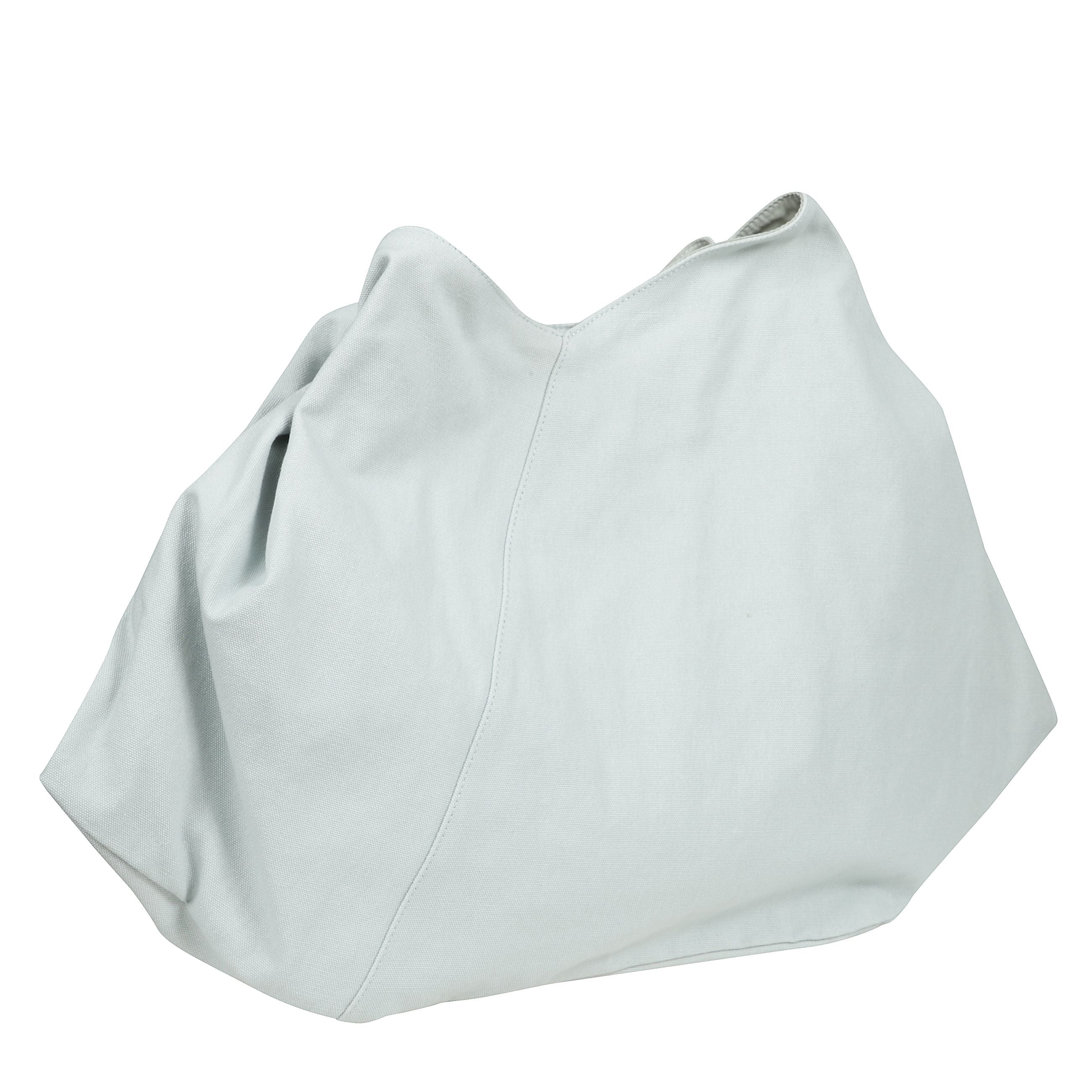 Borsa a spalla japanese in tela drappeggiata con chiusura a bottoni, effetto sbiadito e design con tracolla singola.