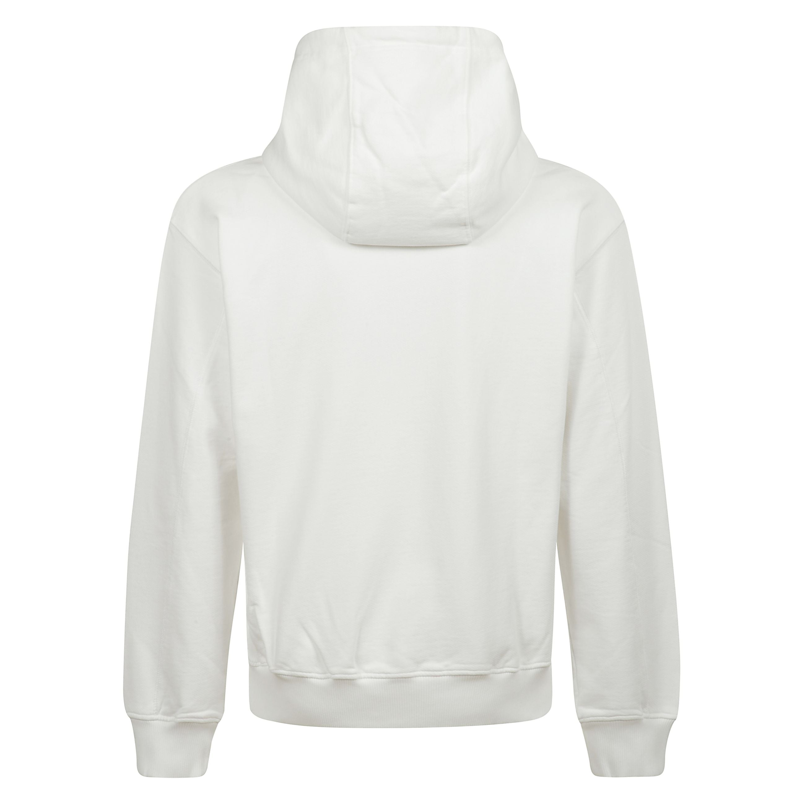 Felpa over bianca con il cappuccio e logo