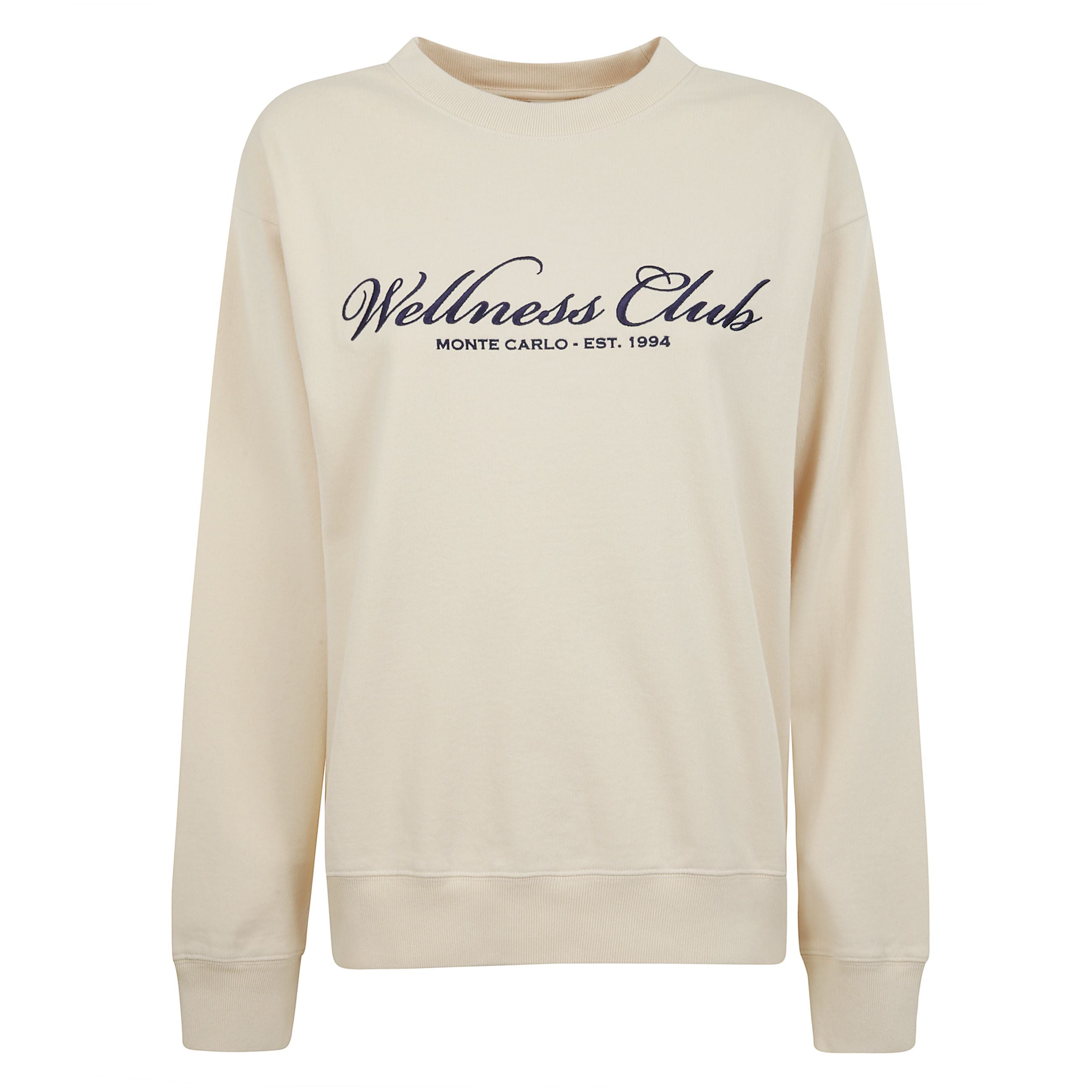 Sporty & rich felpa in cotone, con ricamo sul petto.
