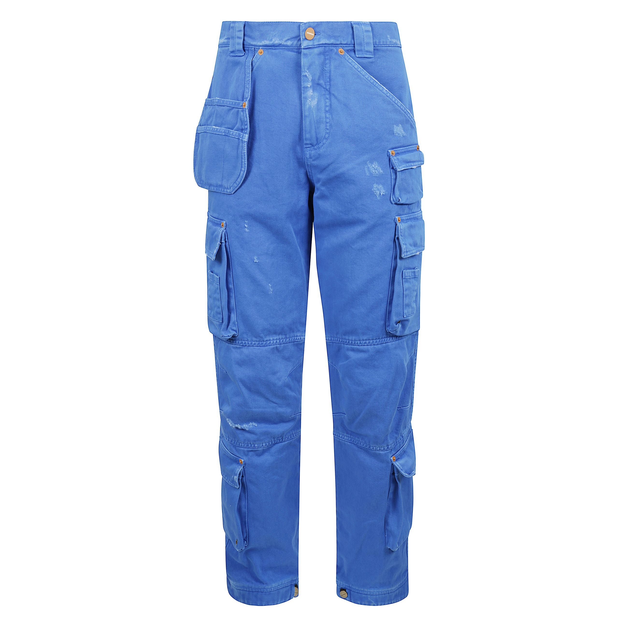 Jeans cargo con tasche a vista, effetto vintage