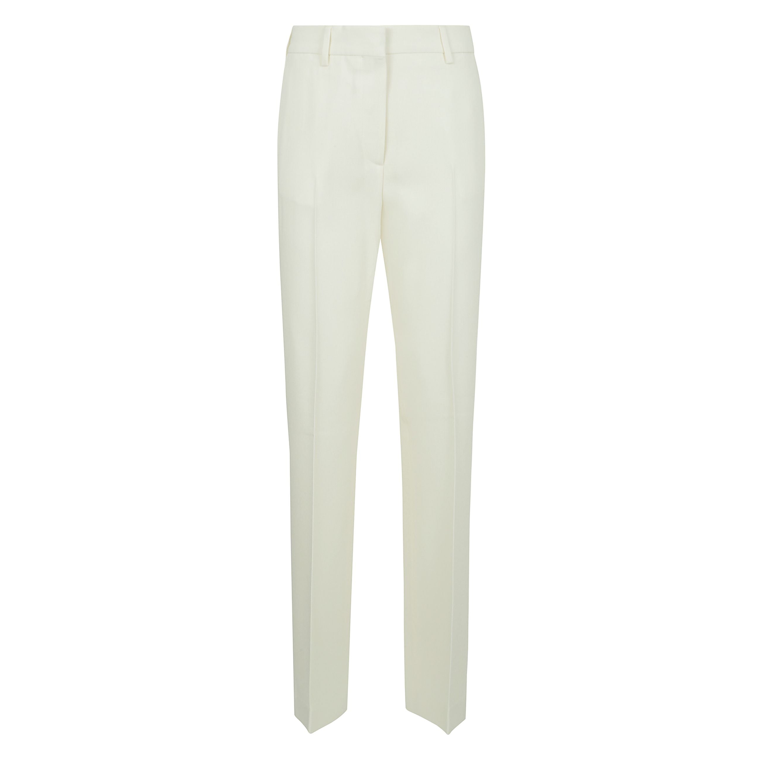 Ispirata all'energia degli anni novanta, la nostra nuova collezione celebra l'energia pulsante della musica e la forza illimitata dei sogni. in misto lana, questo pantalone morbido color bianco vissuto si caratterizza per un taglio sartoriale. e come tocc