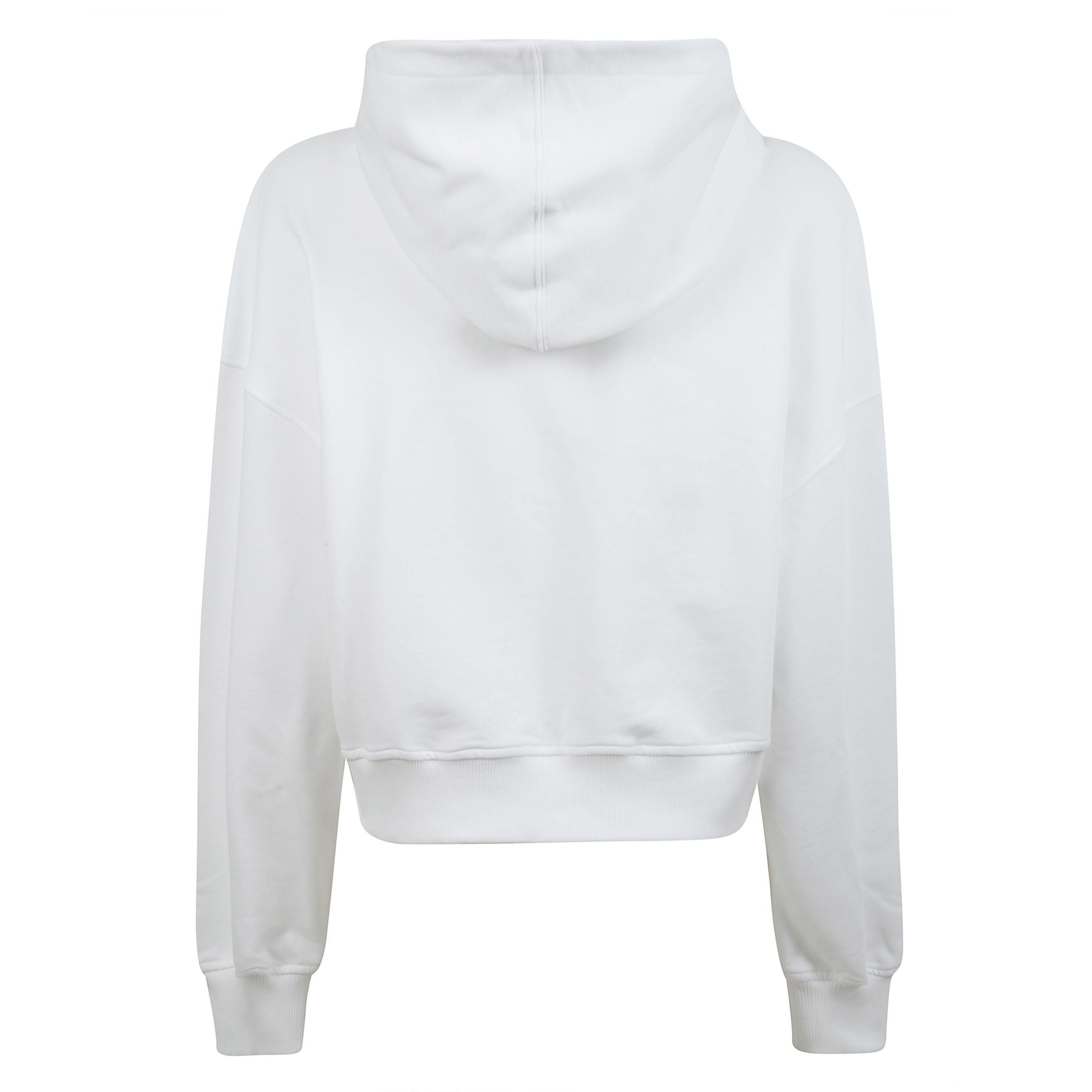 Felpa sogno bianco 1967, stampa cropped con vestibilitÃ  boxy e cappuccio.