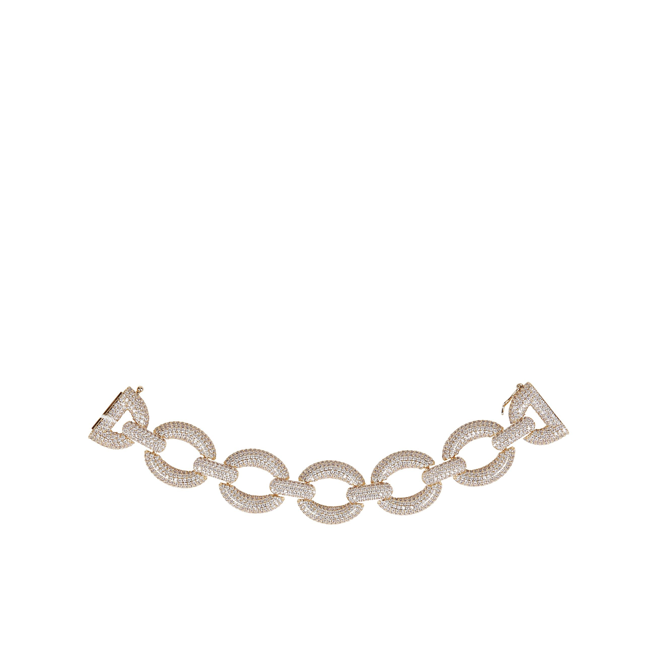 Choker con cristalli color oro