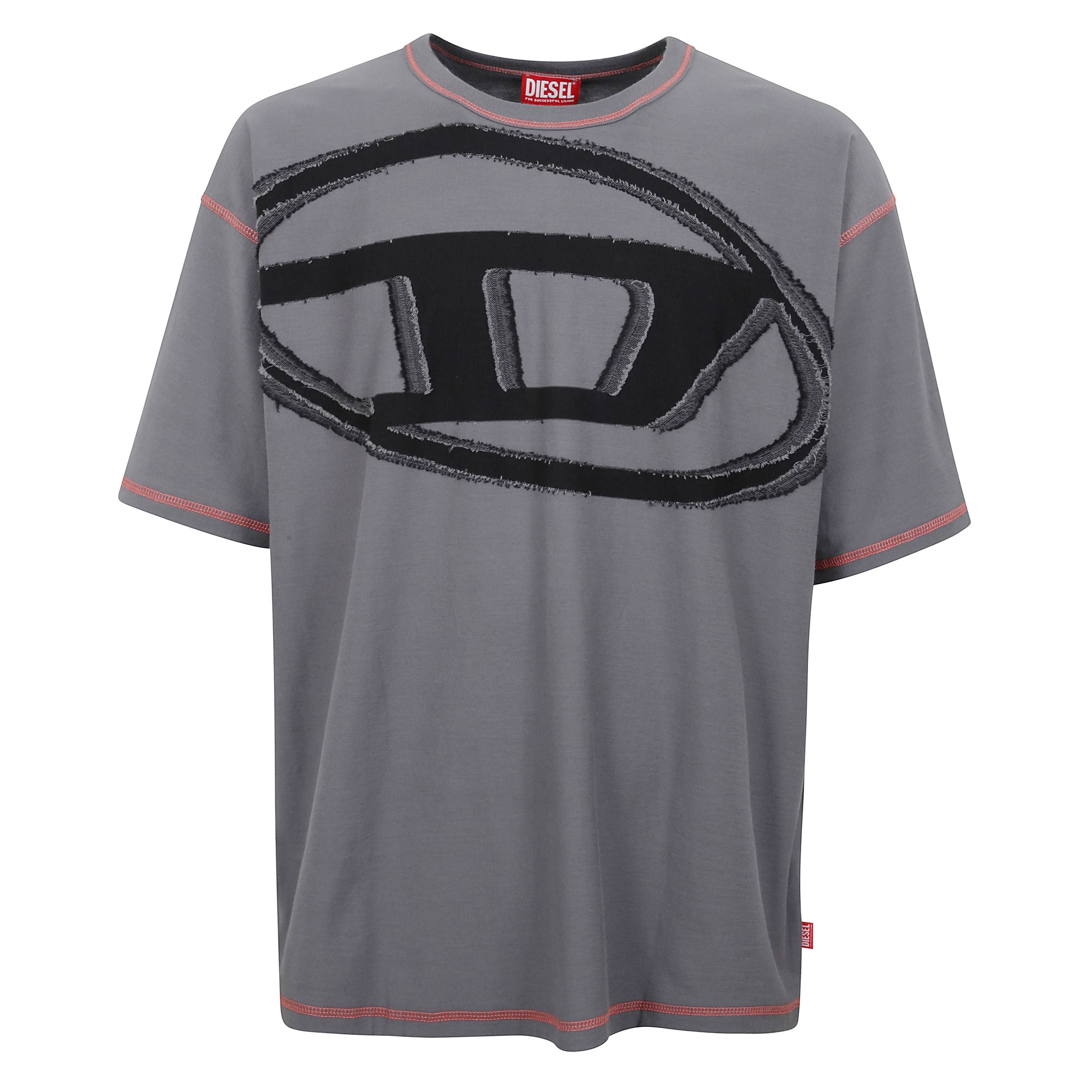 T-doxt t-shirt a girocollo con stampa bianca a forma di logo stilizzato