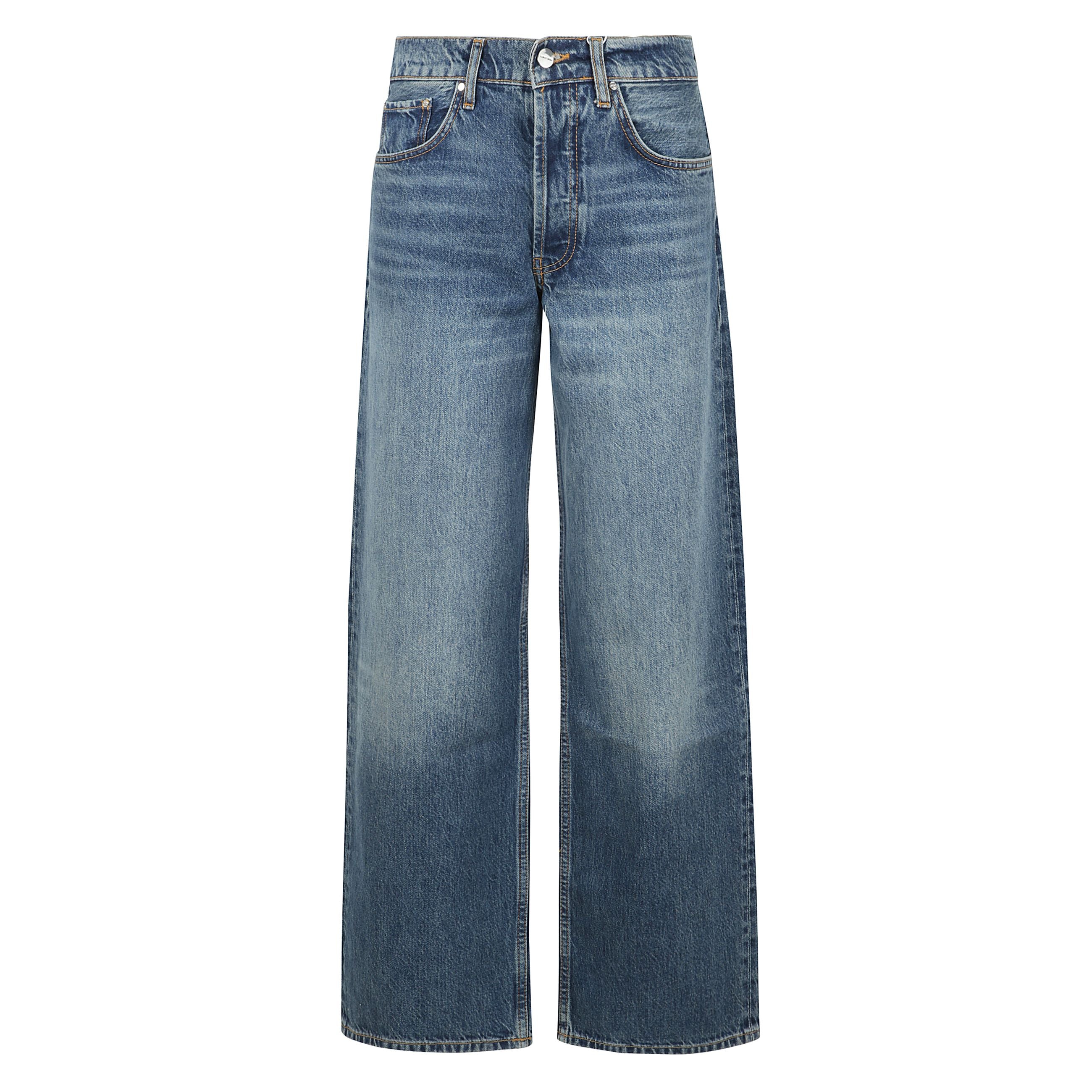 Jeans manon a vita alta, gamba ampia, effetto vintage