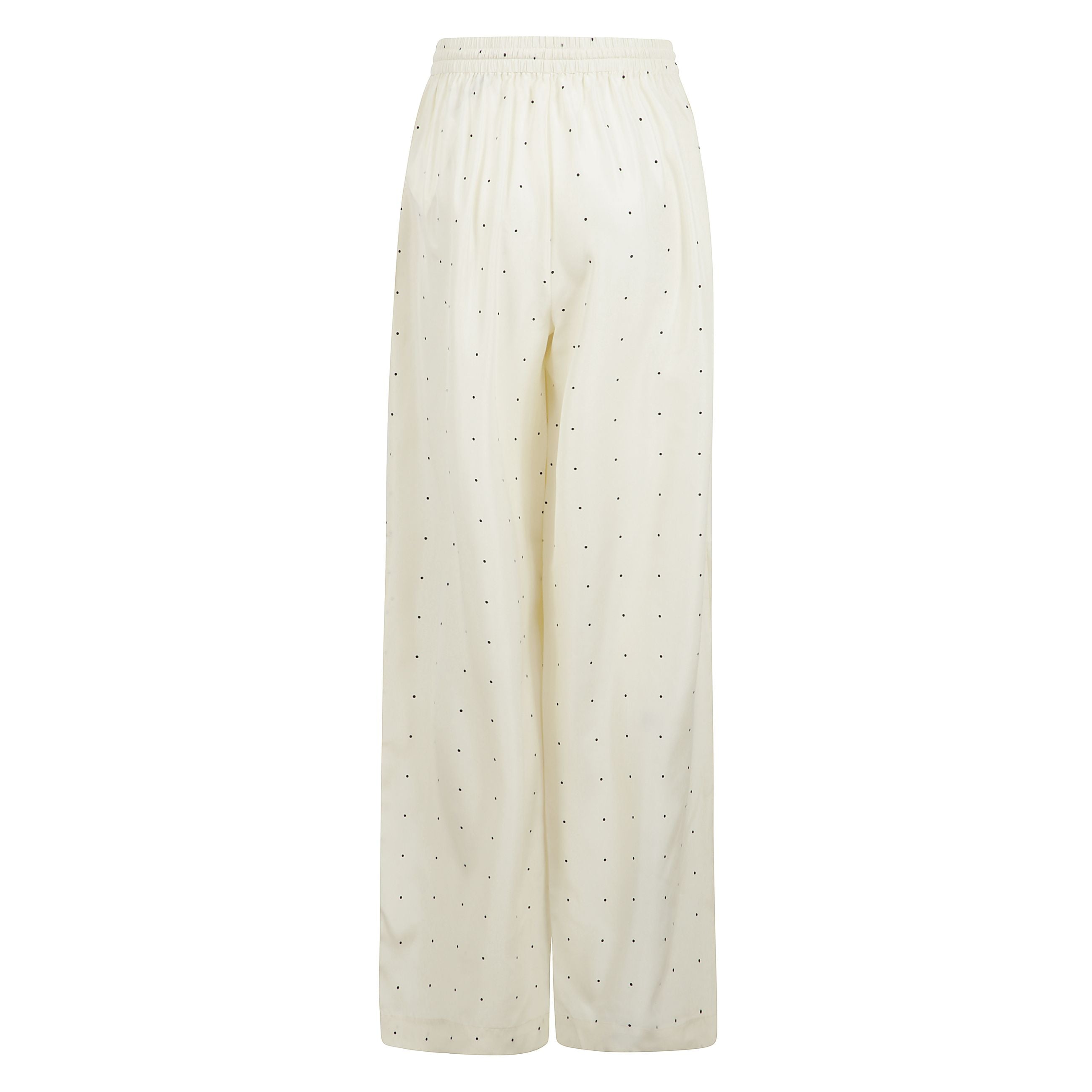 Pantaloni palazzo a pois in seta rilassata