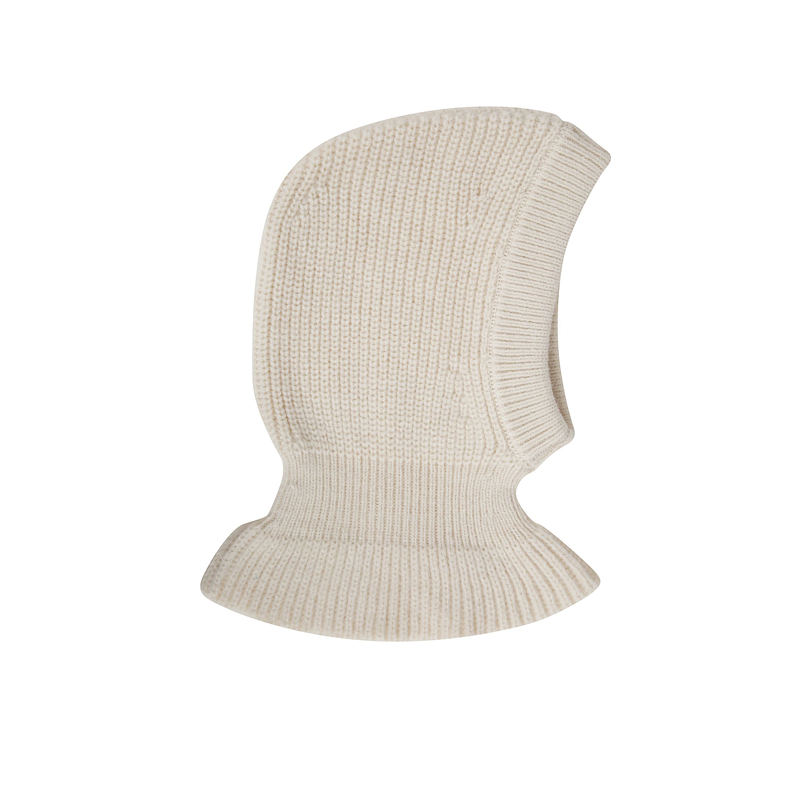 Passamontagna nero in maglia a coste realizzato in misto lana con alpaca. leggero e caldo, ideale per affrontare le giornate piÃ¹ fredde.