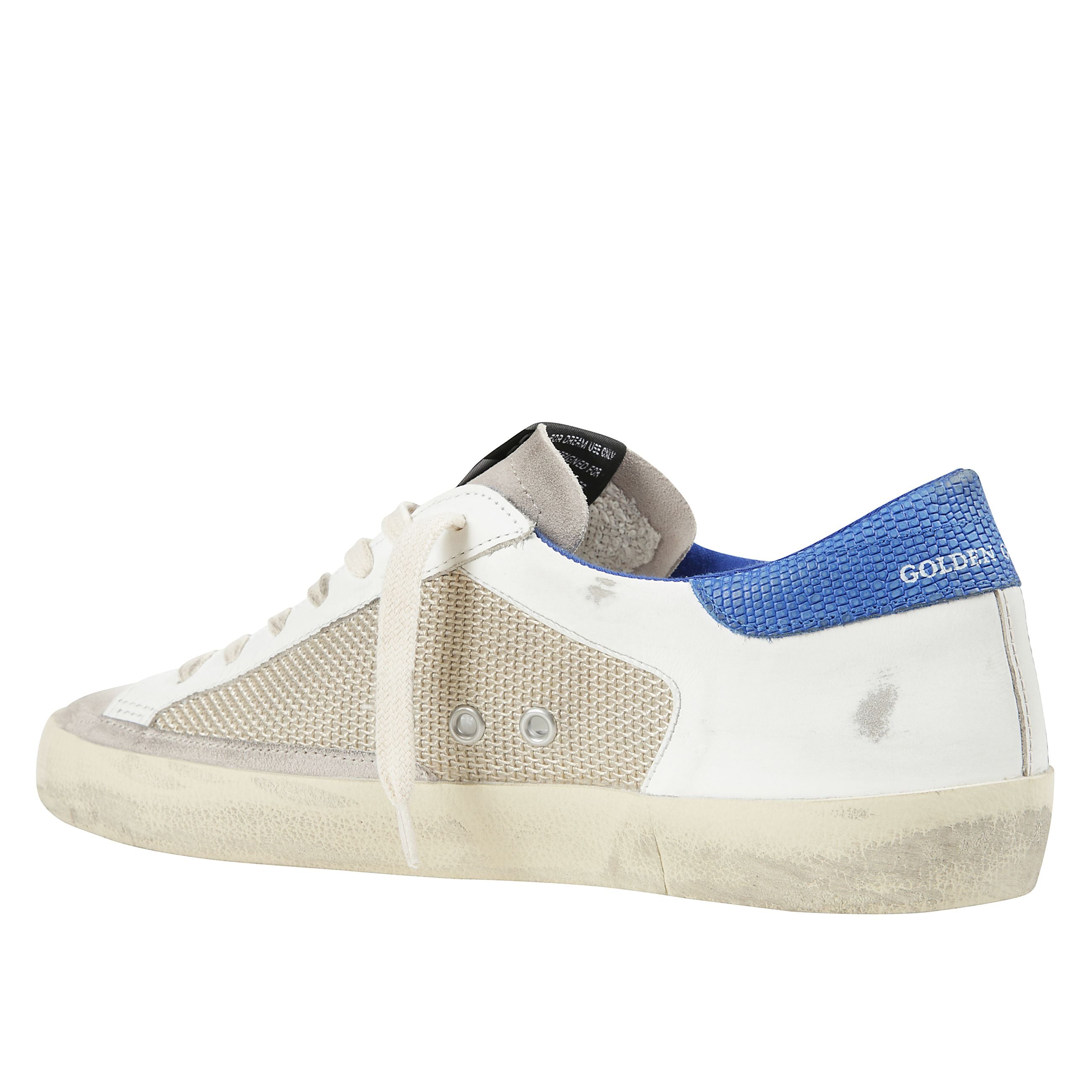 Sneakers super-star in pelle, inserti in mesh laterali