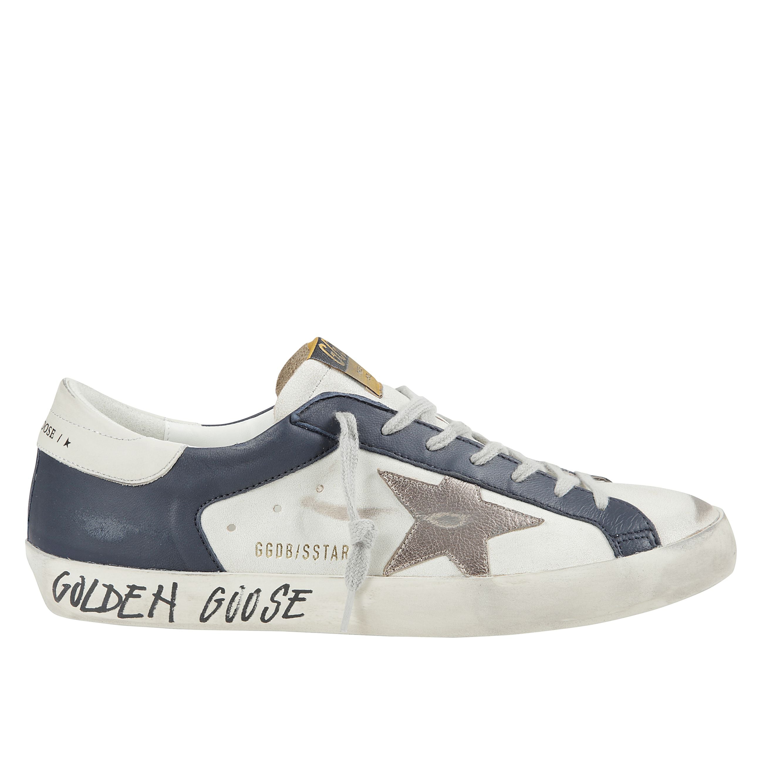 Sneakers super-star in pelle con decorazioni grafiche