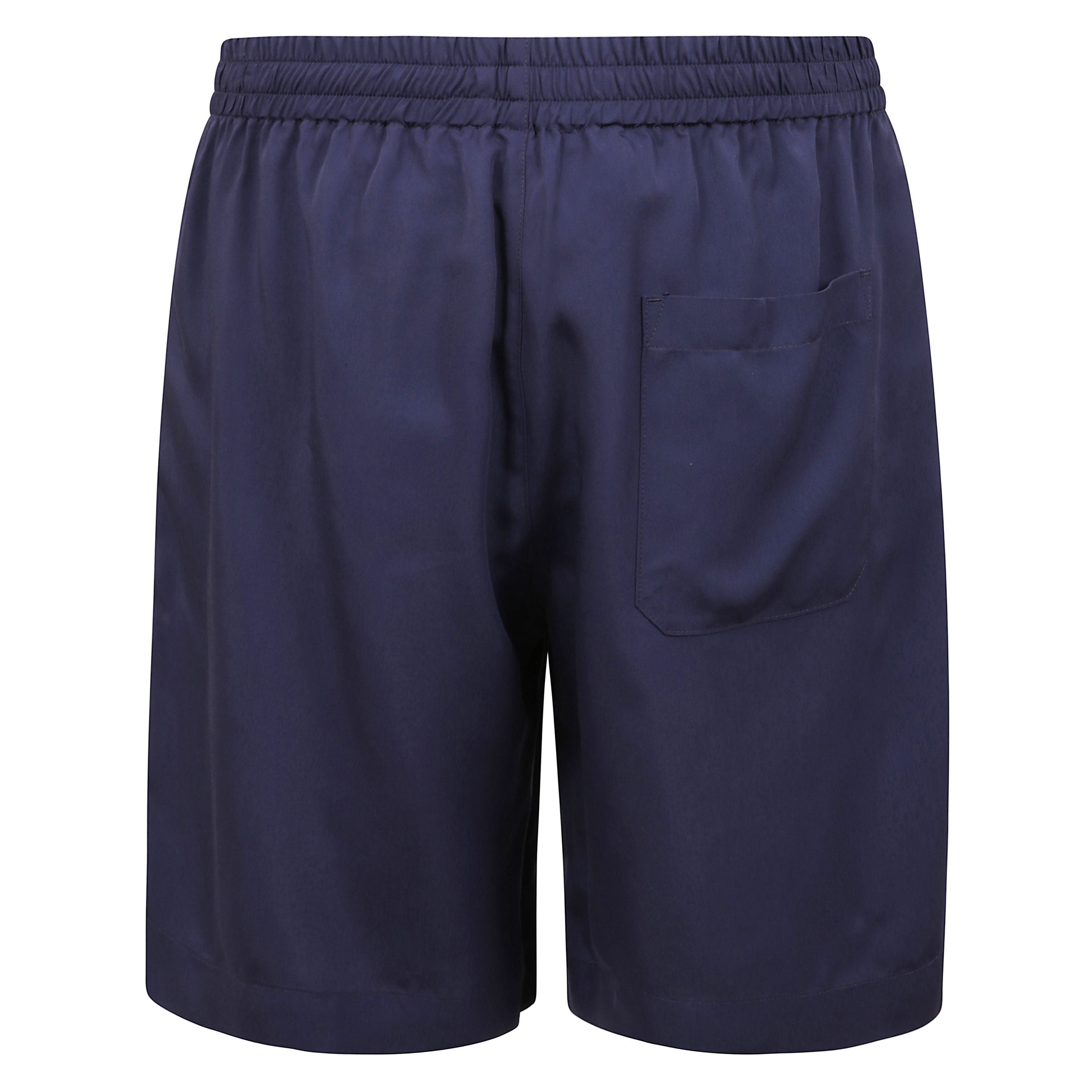 Bermuda mare con logo ricamato msgm, convita elasticizzata e tasche