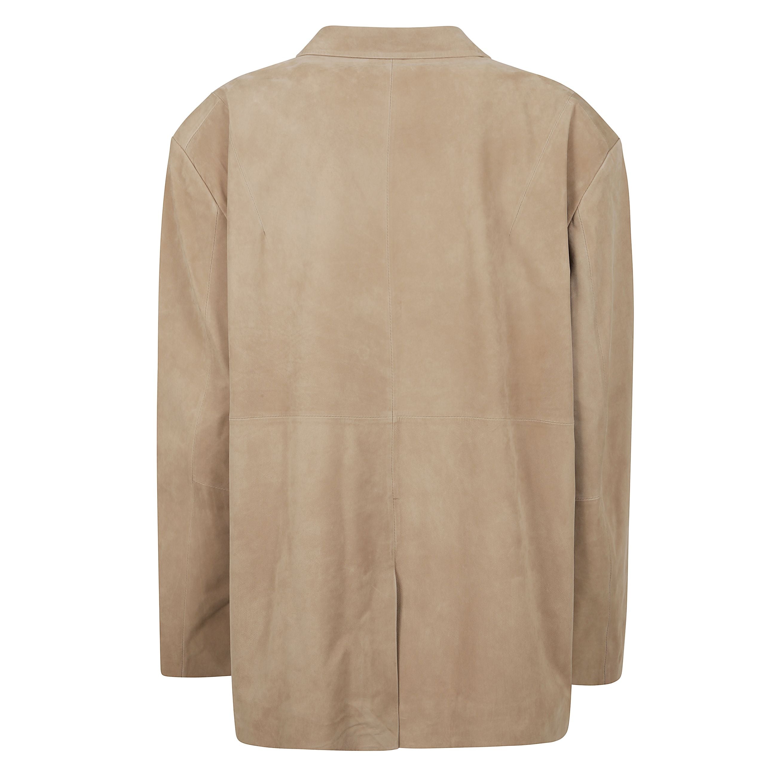 Entire studios blazer a petto singolo 'stabile suede'.