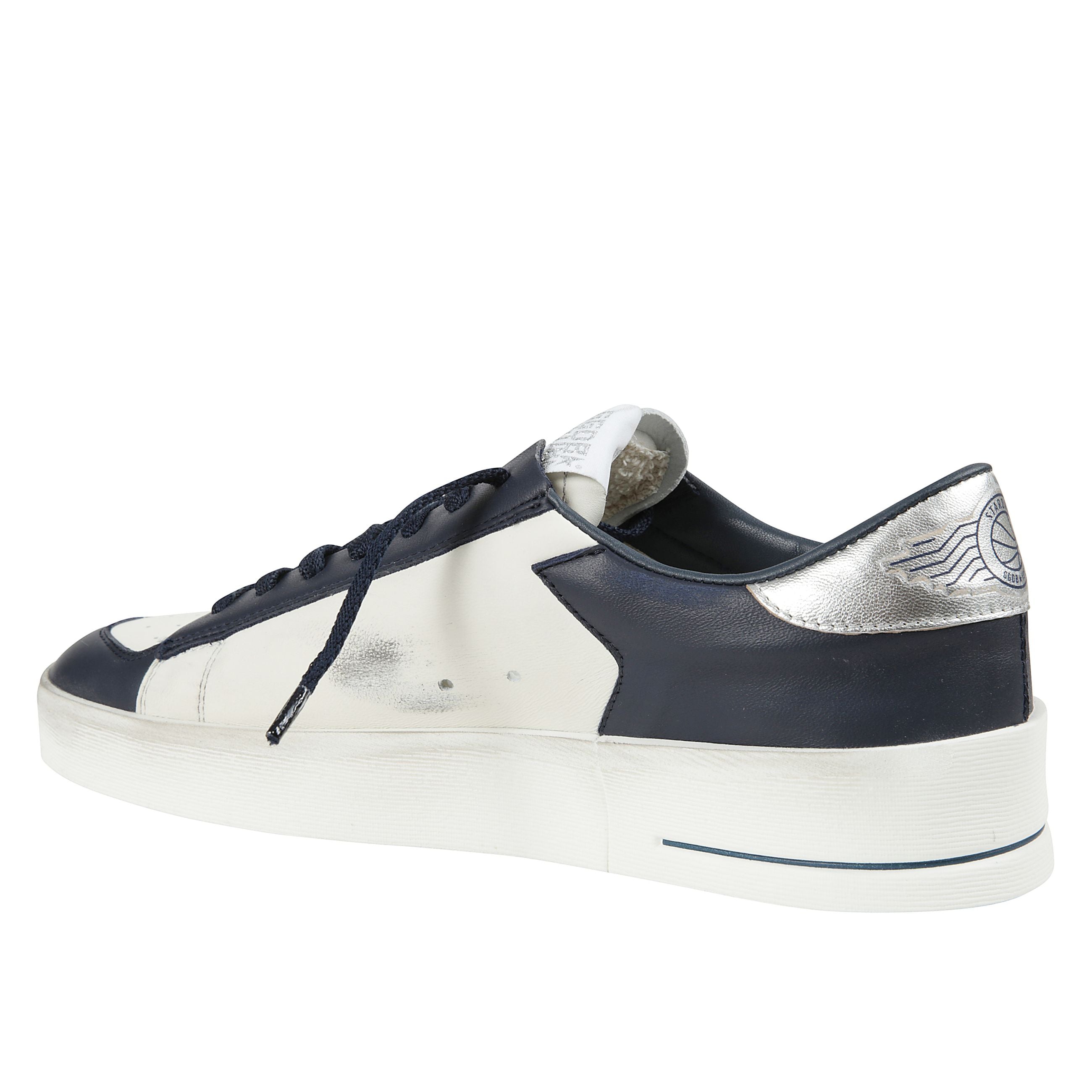 Sneakers stardan in pelle con tallone argento