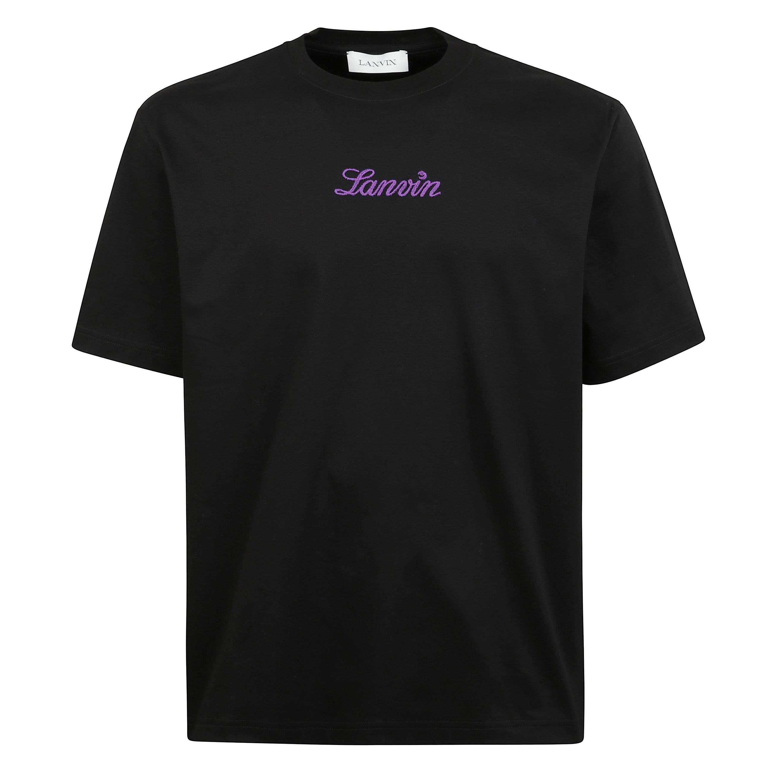 T-shirt in cotone con logo ricamato