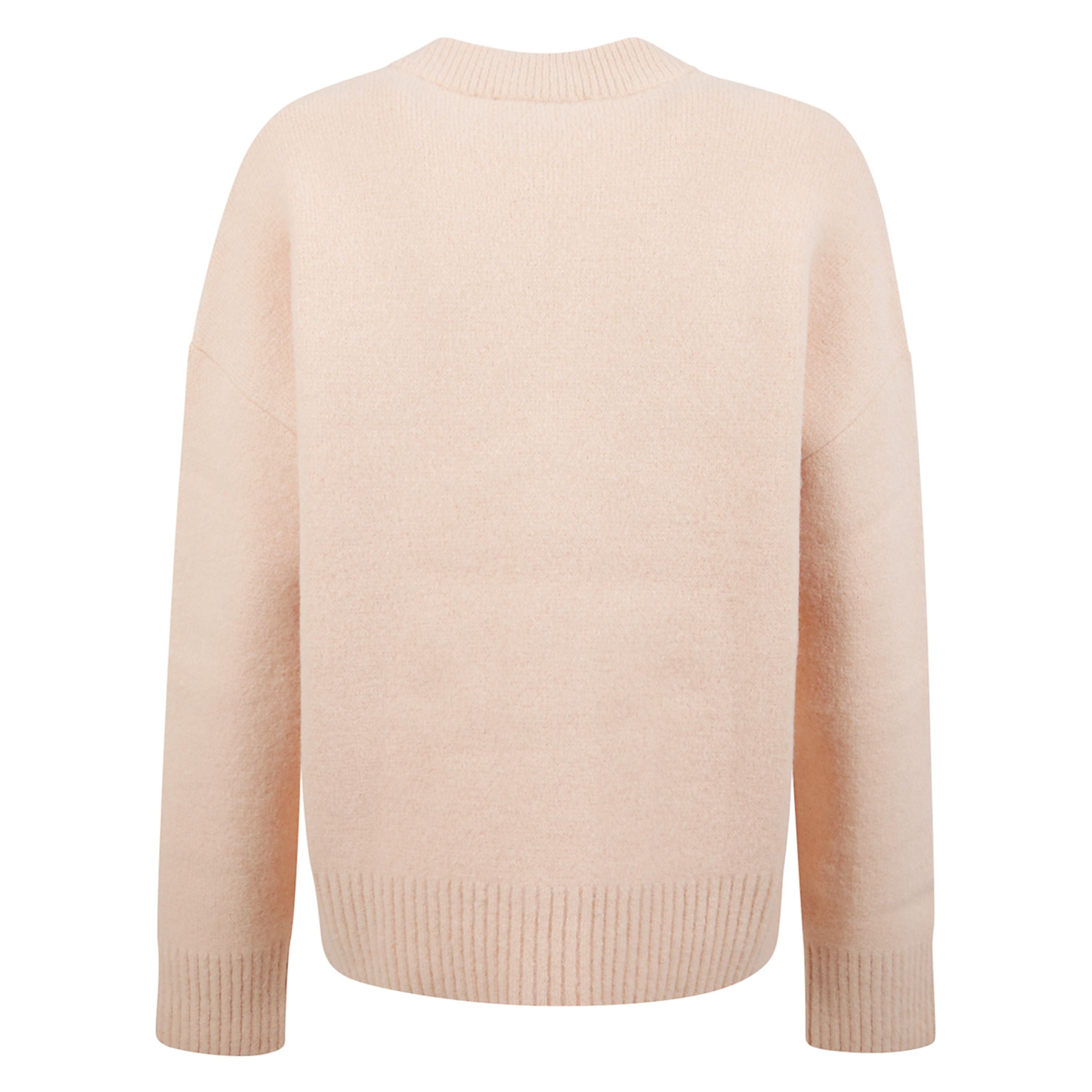 Cardigan a maniche lunghe con scollo a v. chiusura frontale con bottoni. polsini e orlo elasticizzati a costine. logo ami paris sul petto.