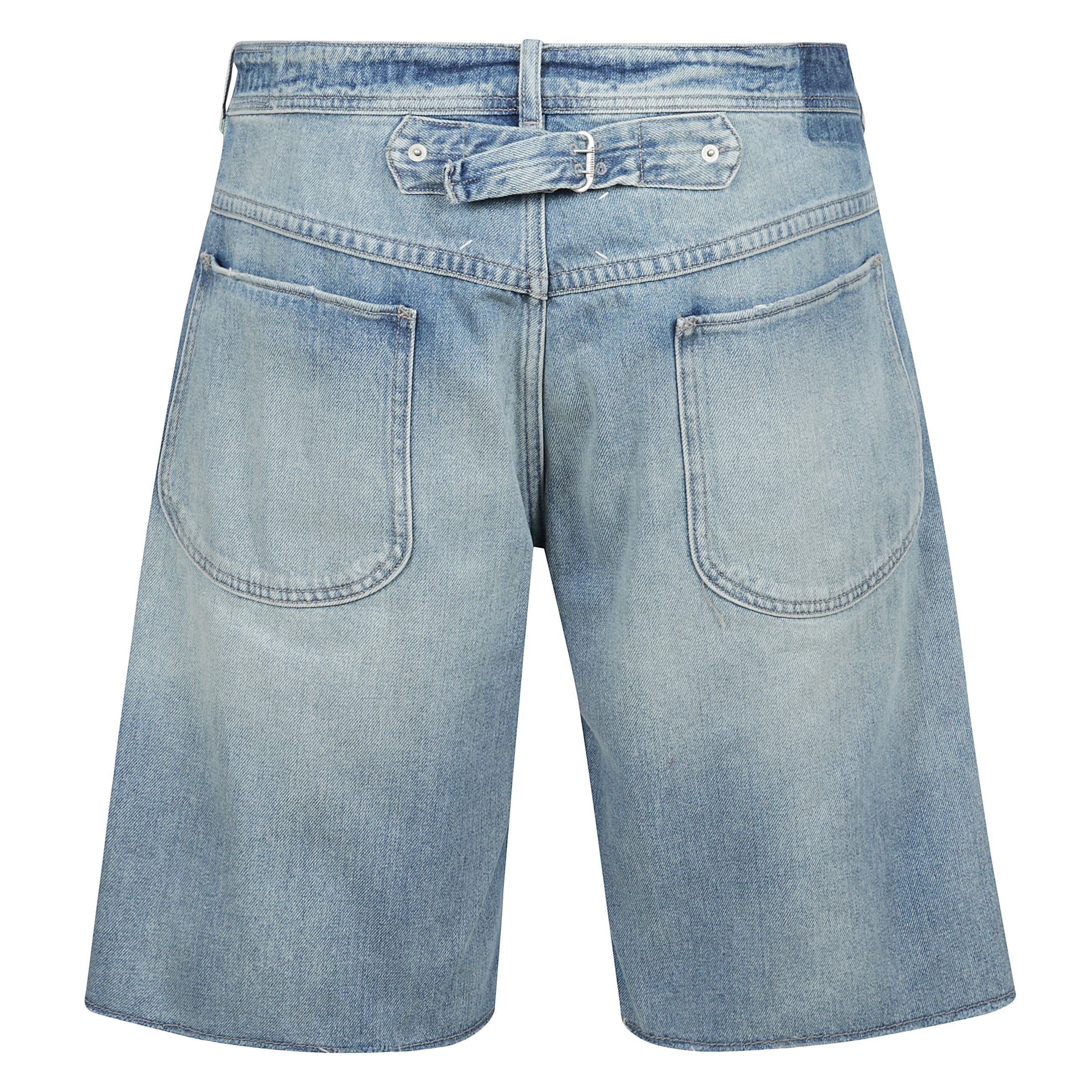 Shorts in cotone a 5 tasche con vita regolare, gamba dritta e regolabili sul retro