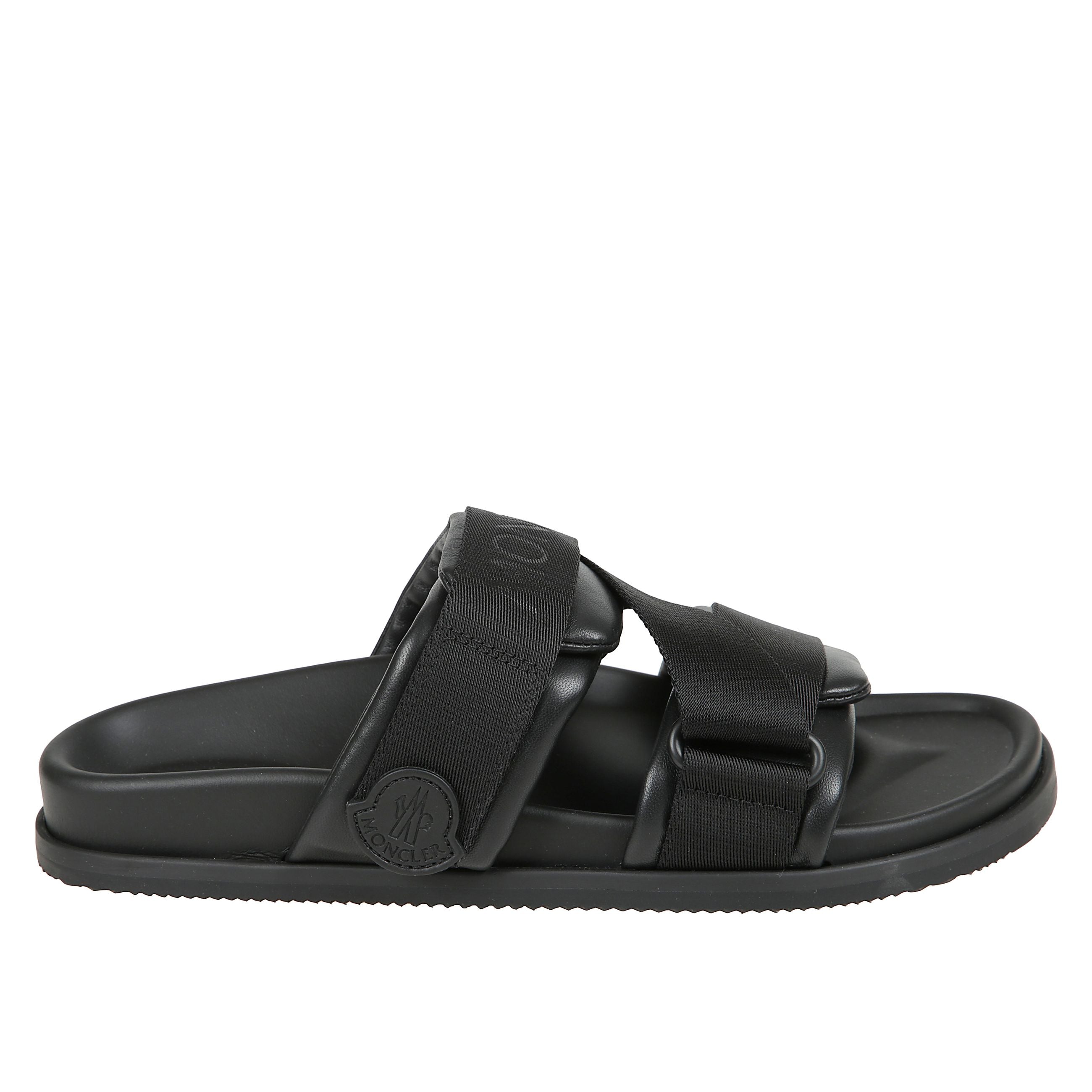 Mon summer sandals in pelle con fasce incrociate