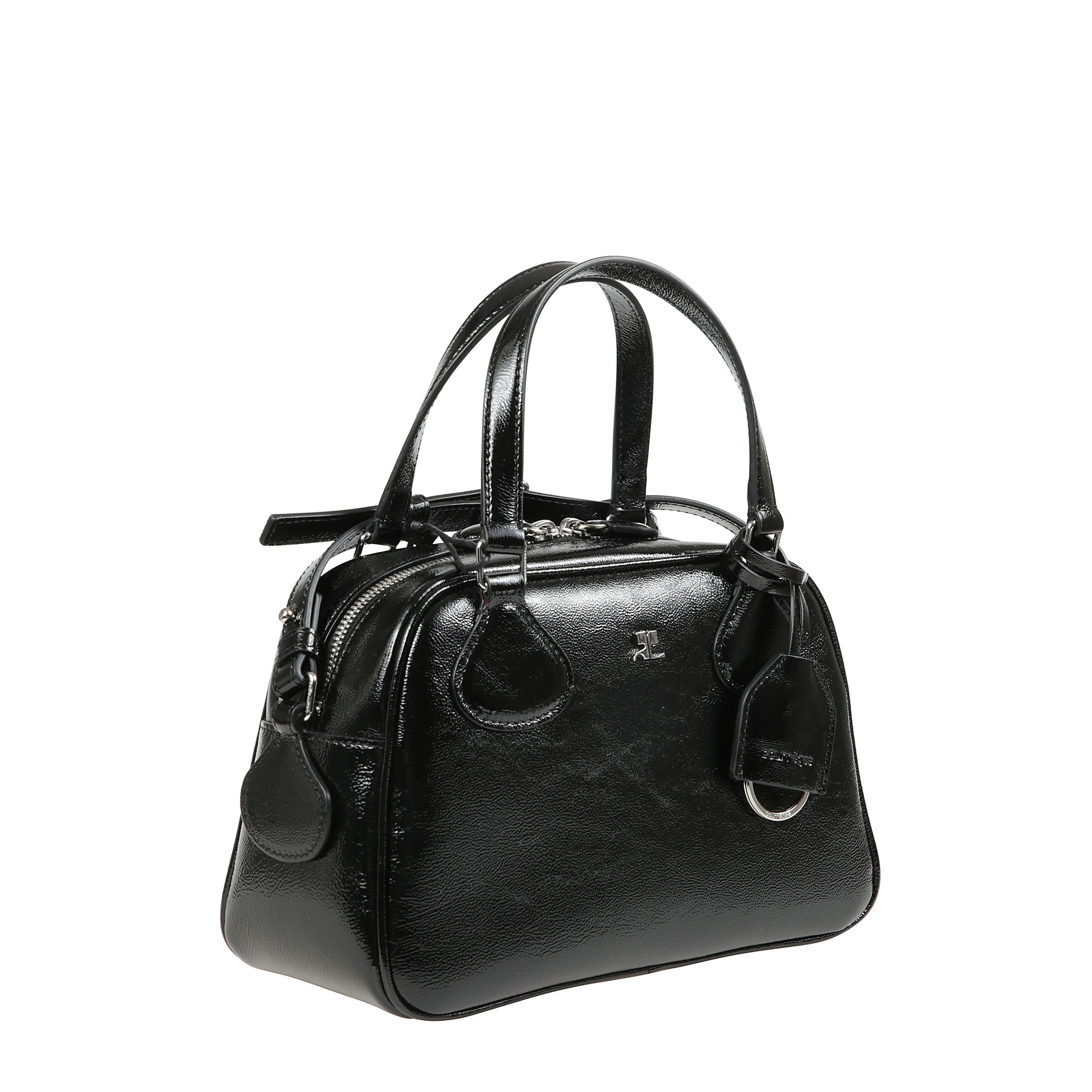 Ac stud naplack bowling bag chiusura con zip a doppio cursore, due manici con tracolla regolabile e rimovibile e tasca interna con zip