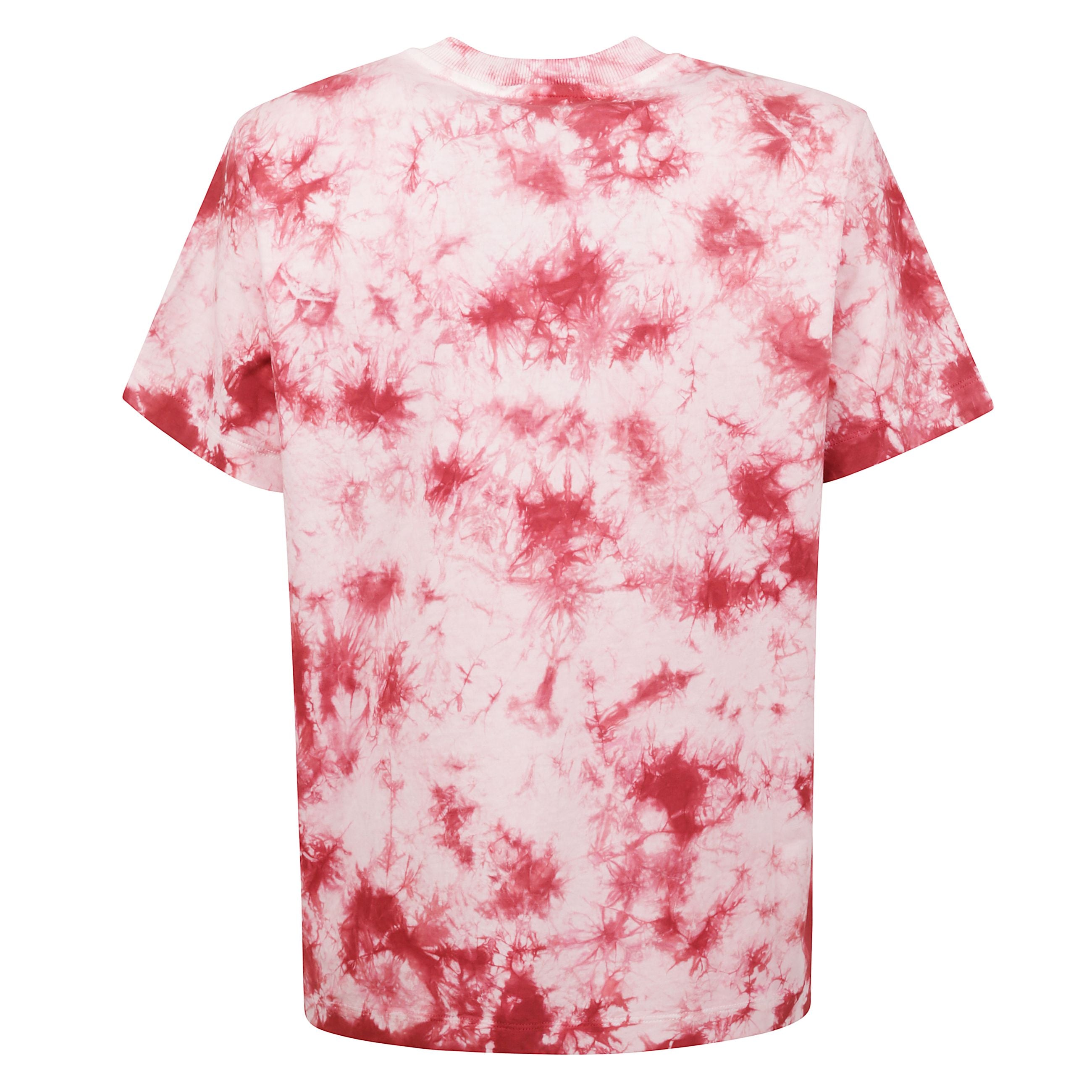 T-shirt tie dye in cotone con decorazione gioielli