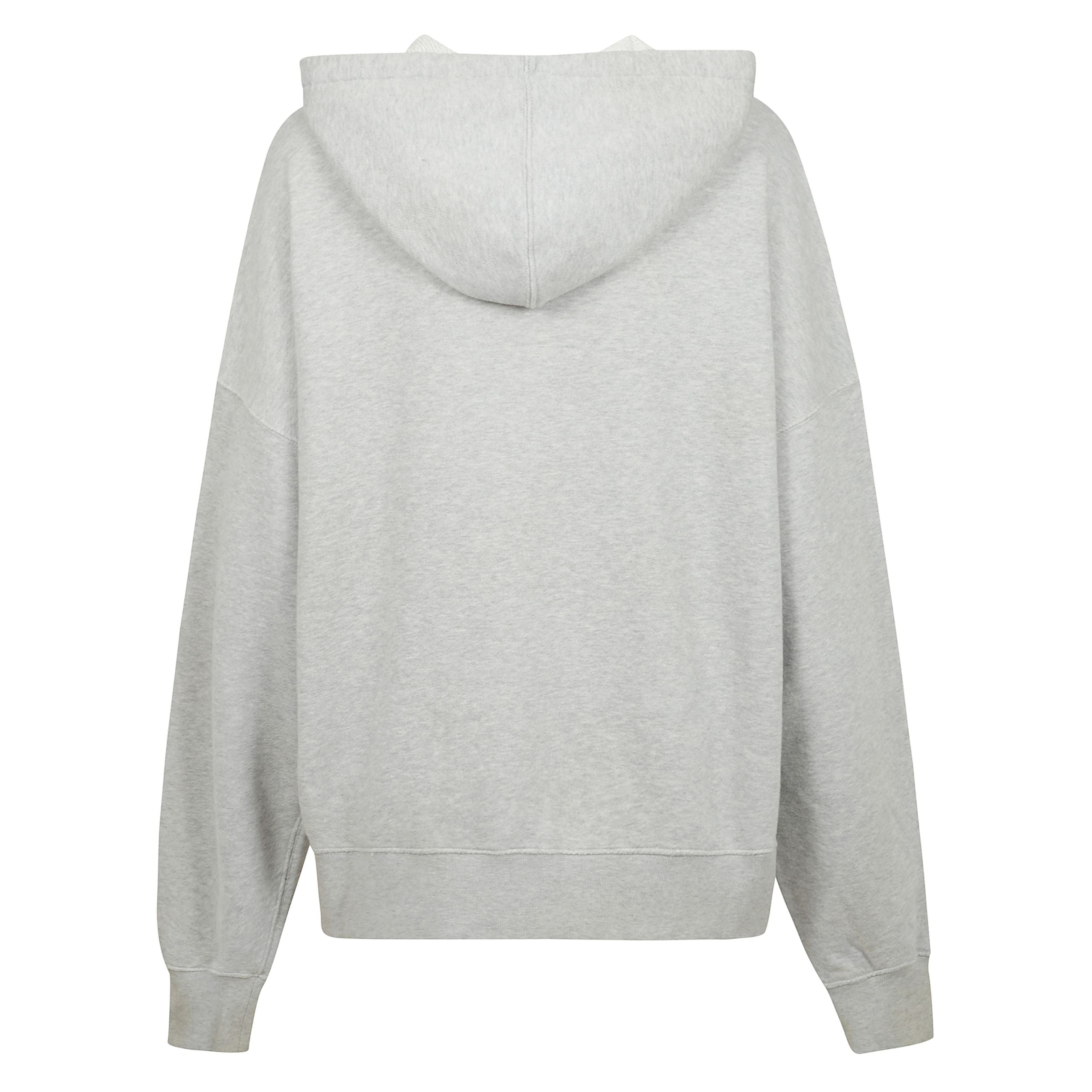 Felpa in cotone con cappuccio, coulisse e ricamo, logo lettering sul fronte