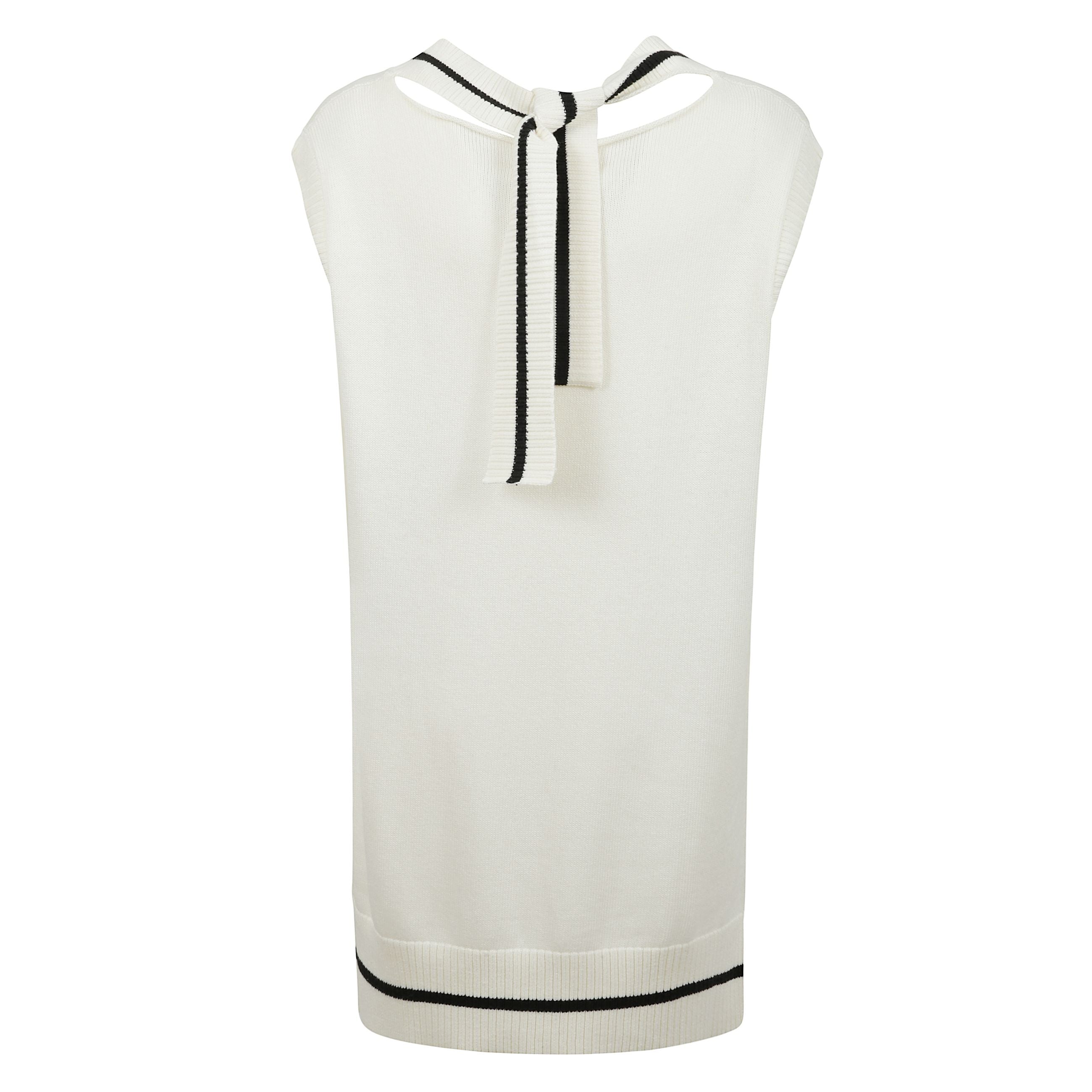 Mini abito in maglia con logo jacquard e scollo a v