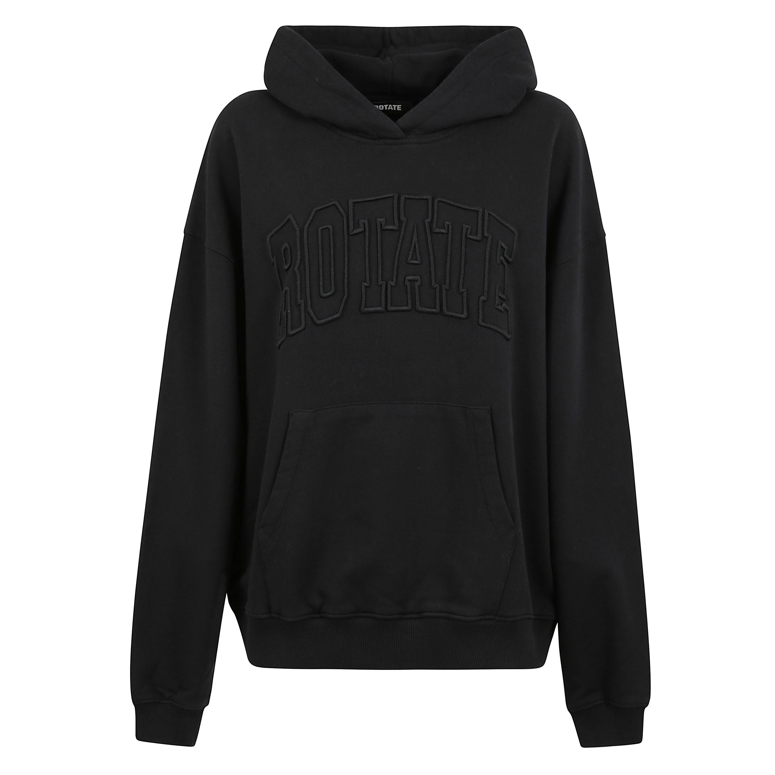 Felpa con cappuccio in cotone biologico, in maglia fine elasticizzata con interno morbido. taglio oversize con spalle abbassate, tasca a marsupio e cappuccio regolabile. logo tono su tono ricamato sul fronte, polsini e orlo con cordino elastico. design da