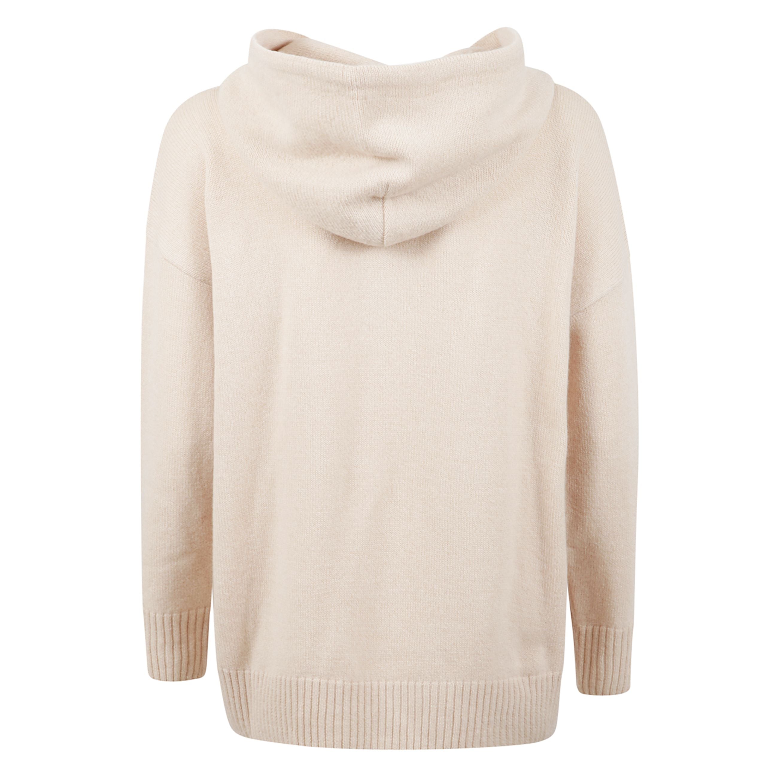 Felpa in maglia con cappuccio regolabile con lacci. polsini e orlo a costine. ampia tasca a marsupio frontale. logo angels fiorucci sul petto.