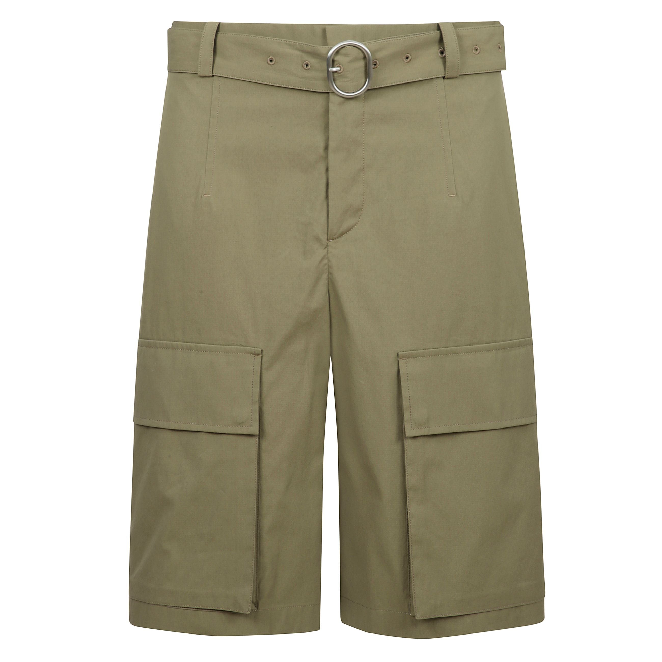Pantaloncini cargo 'thyme green' con tasche e cintura