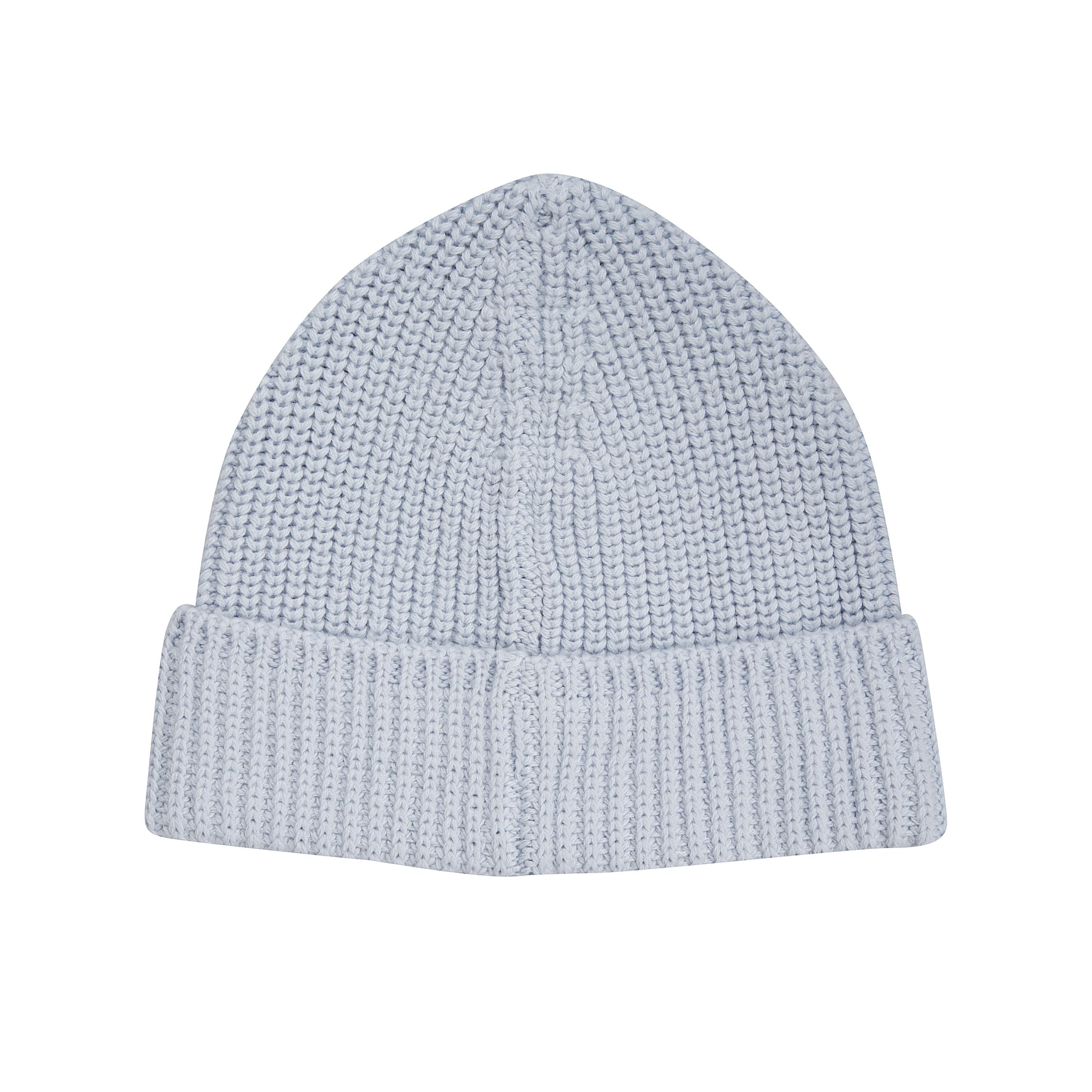 Cappello in lana con lavorazione a coste e toppa con logo angels fiorucci applicata sul fronte.