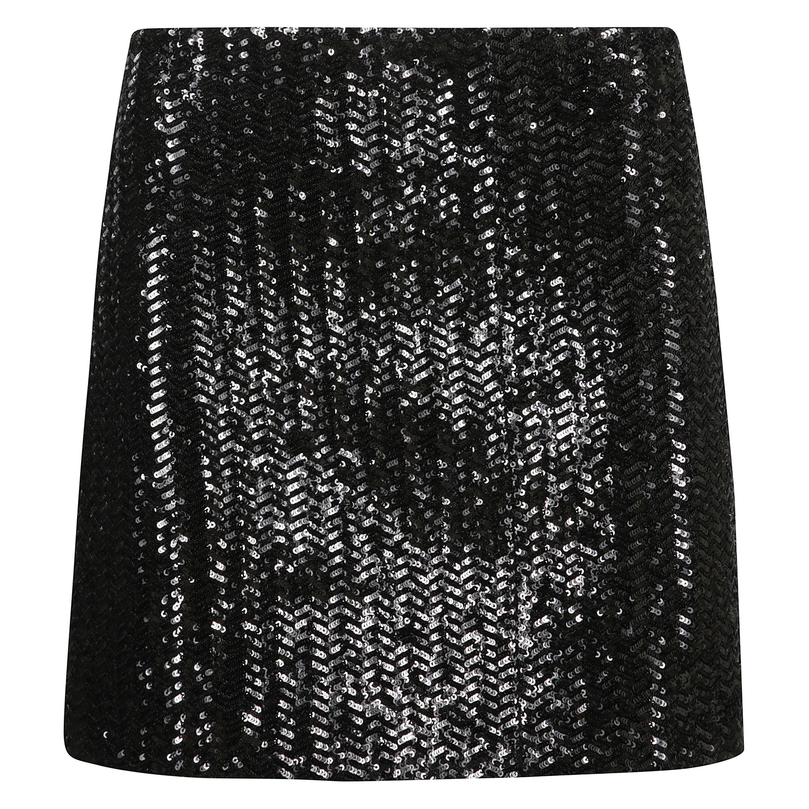 Minigonna tierra con design in paillettes