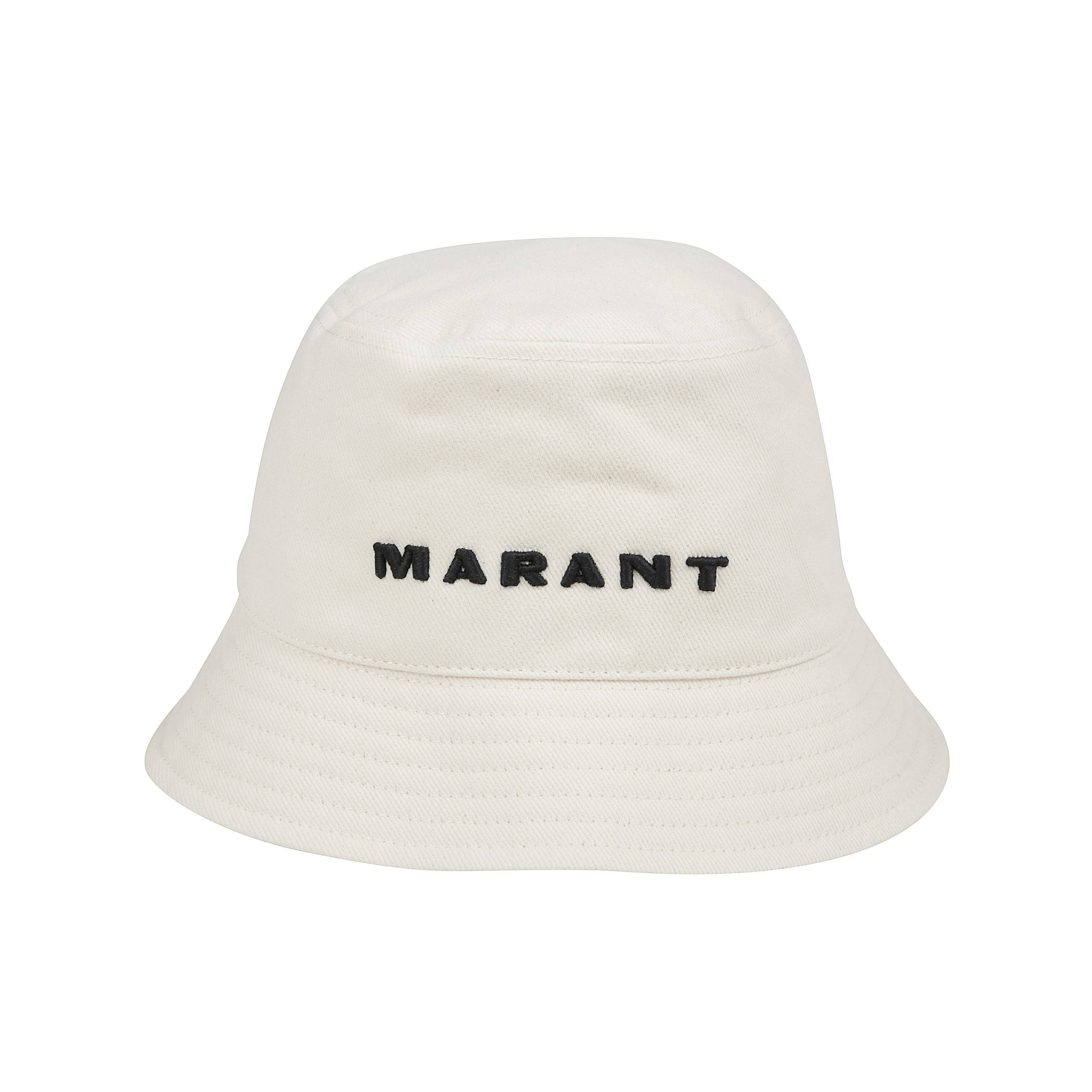Cappello alla pescatora in tela di cotone con logo â€œmarantâ€ ricamato con interno foderato.