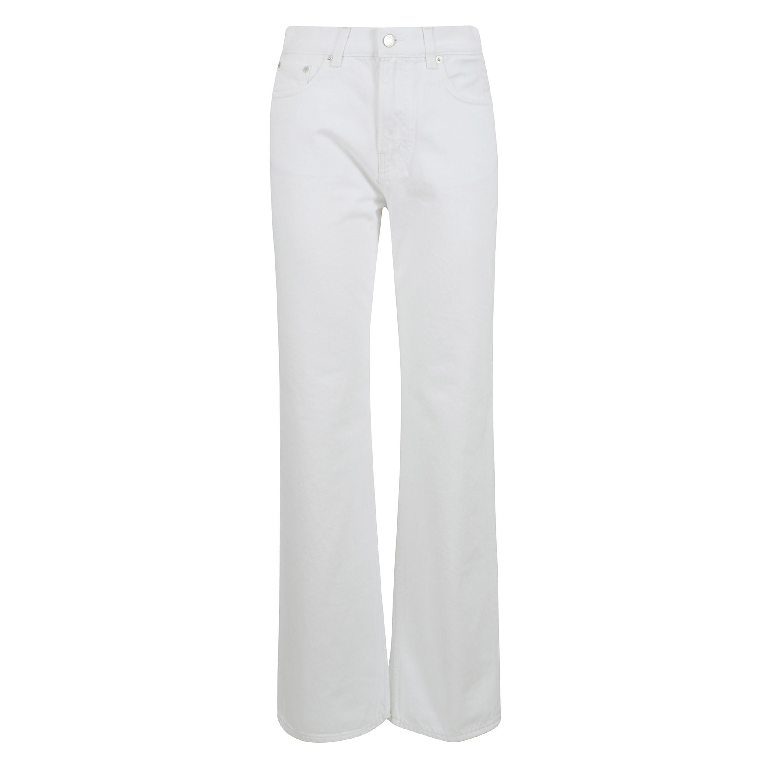 Jeans a gamba ampia in denim di cotone