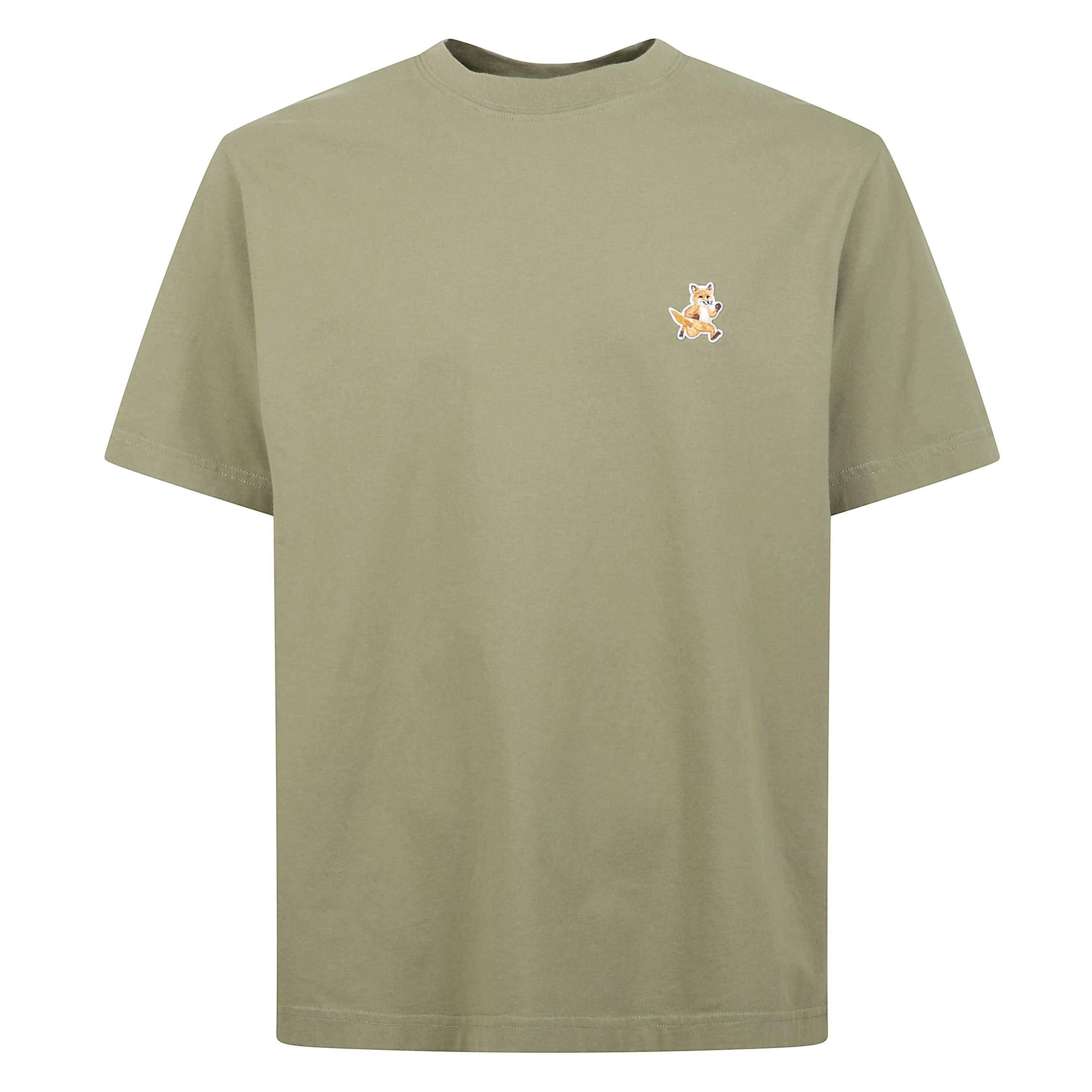 T-shirt in cotone a manica corta. taglio comfort con patch ricamata speedy fox.