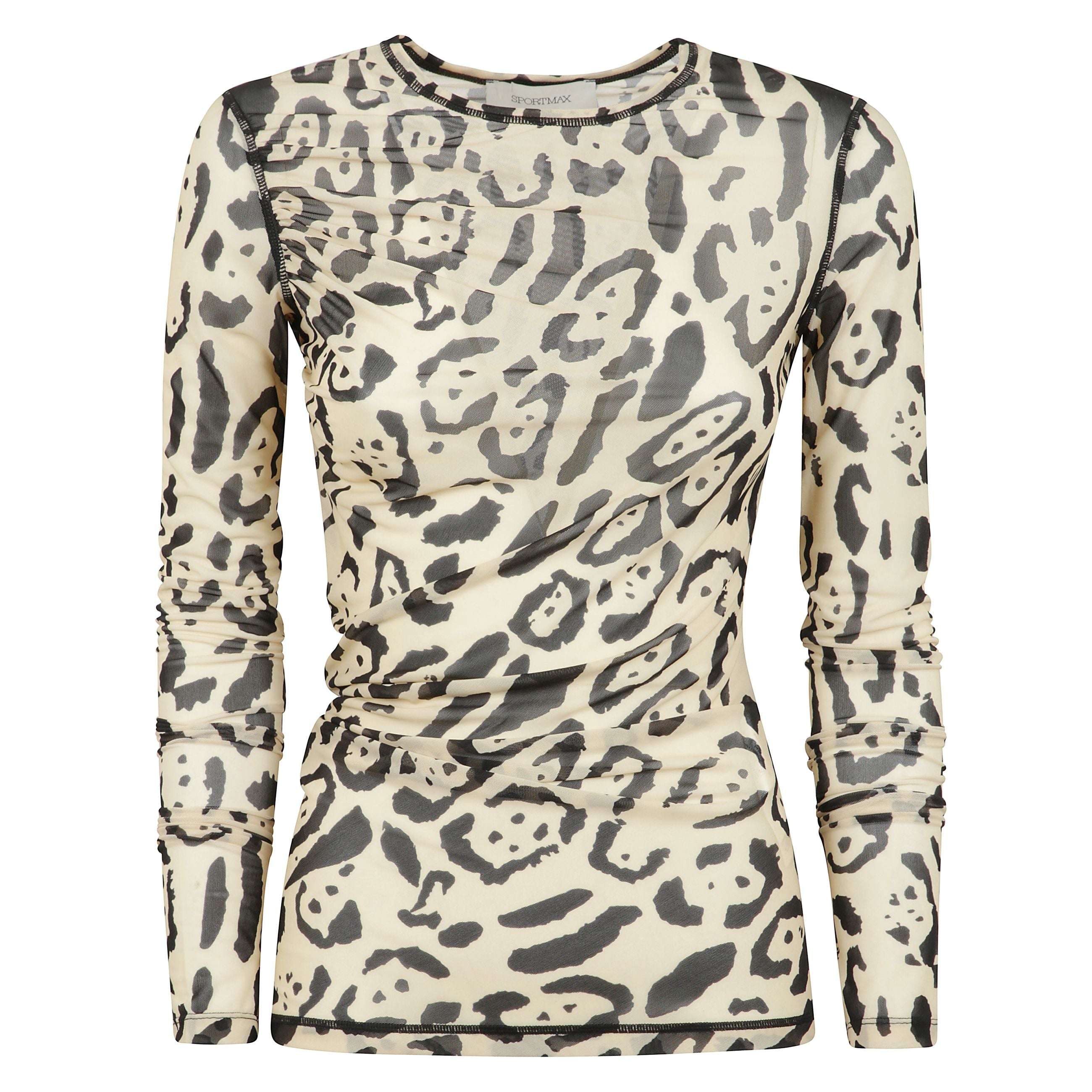 Body-top in tulle stampato.