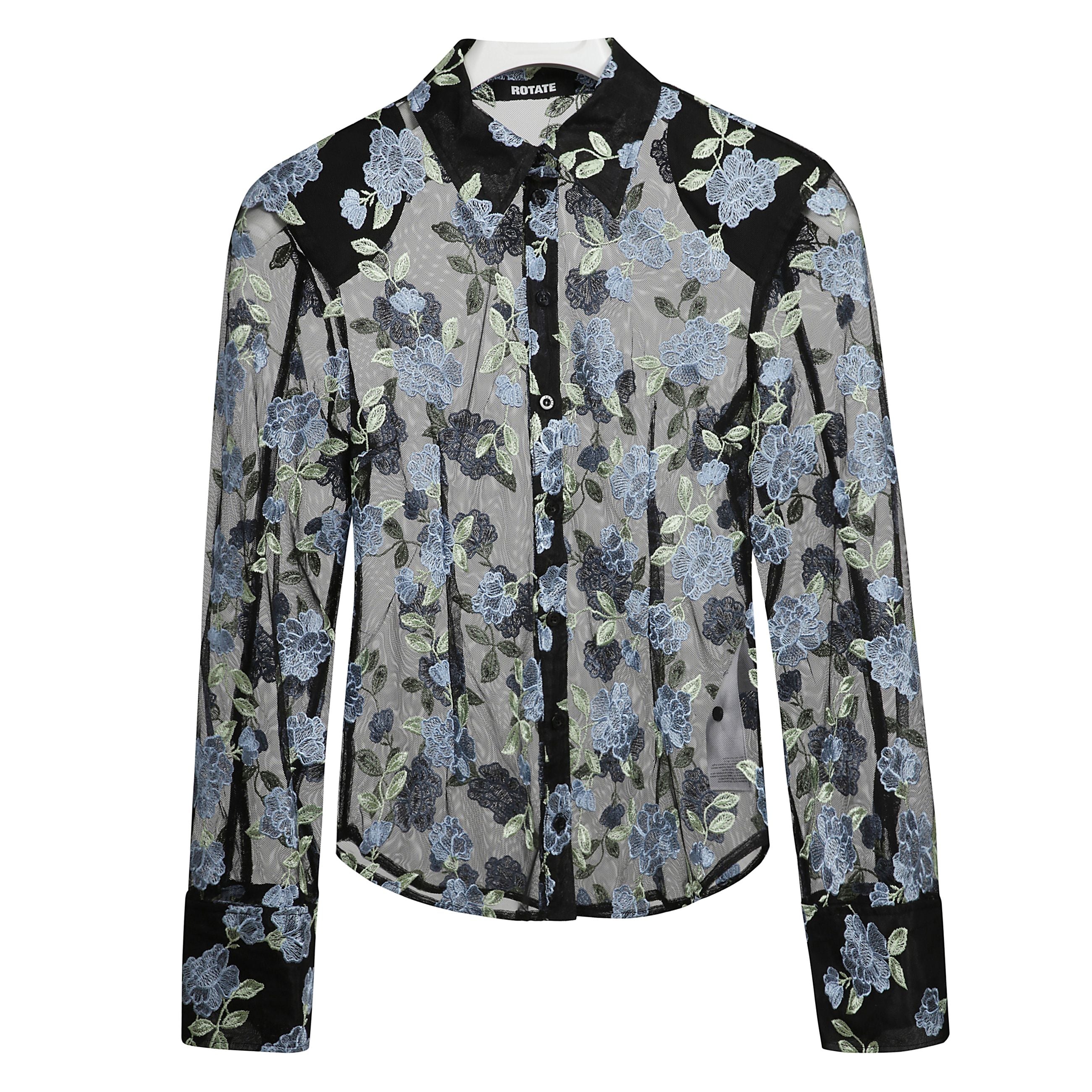 Camicia semitrasparente.