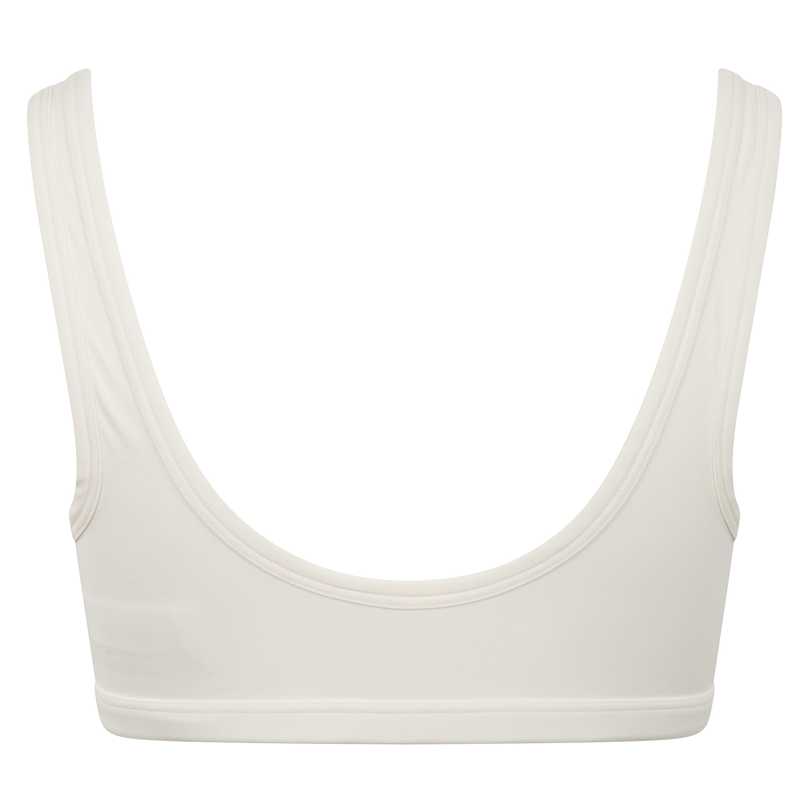 Reggiseno costume  bianco con logo centrale