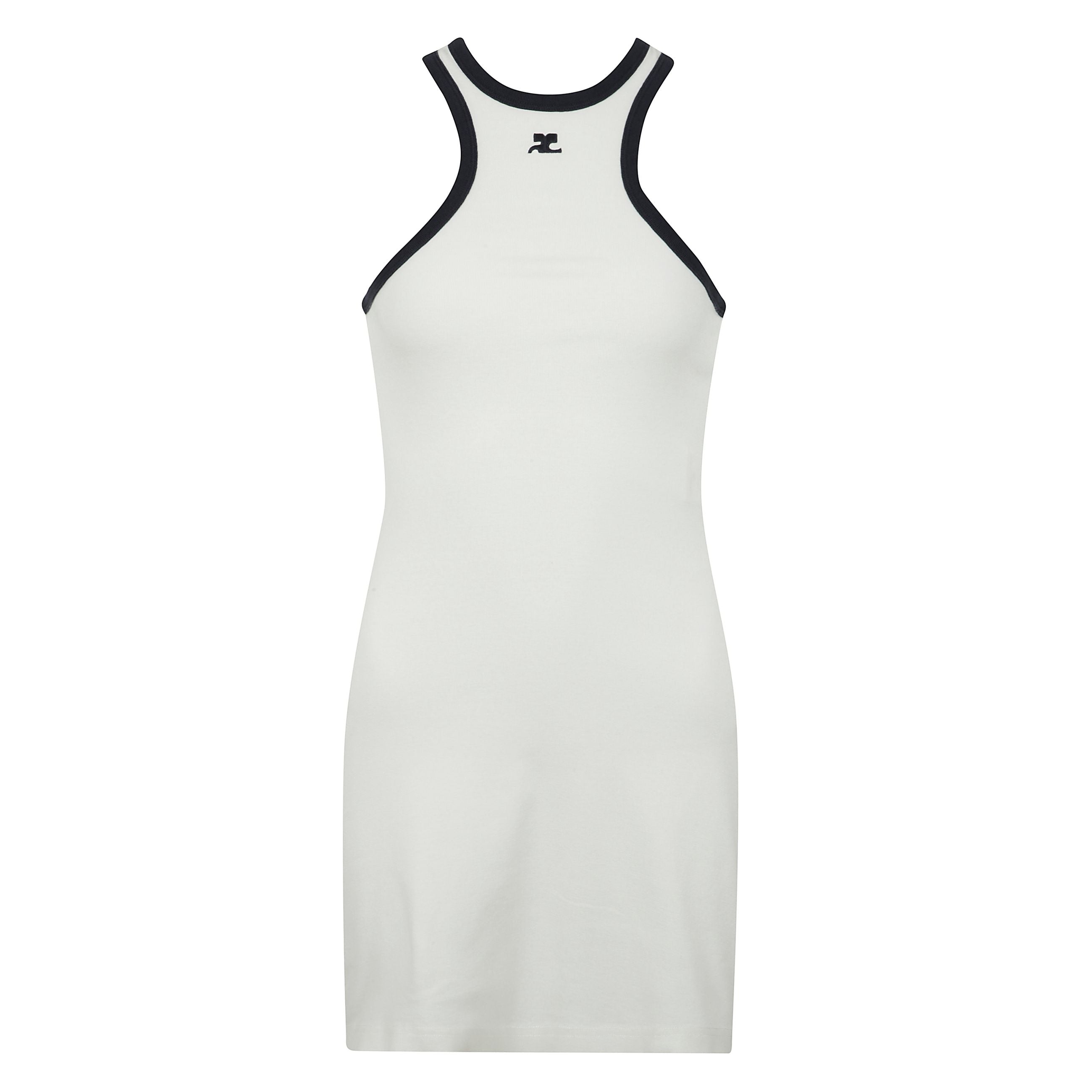 Abito corto in jersey con scollo olimpionico